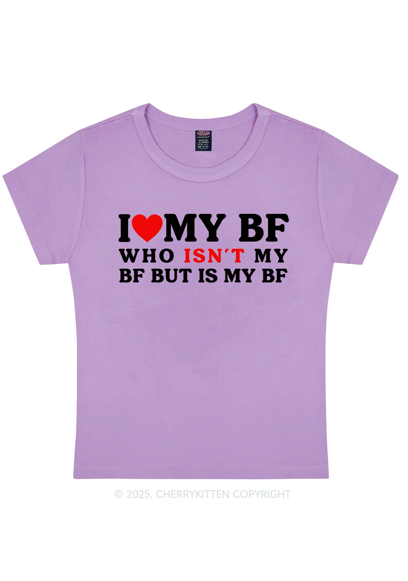 I Love BF Y2K Valentine's Day Baby Tee Cherrykitten - Image 6