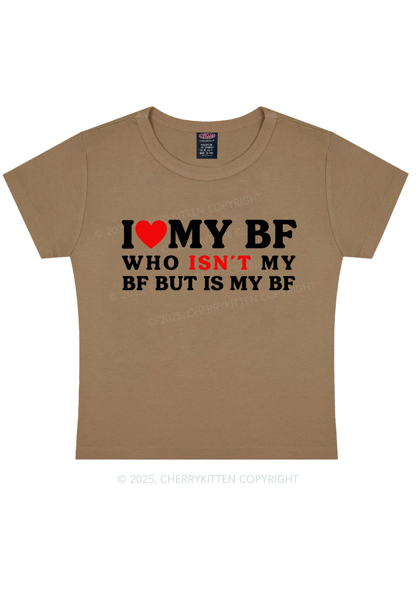 I Love BF Y2K Valentine's Day Baby Tee Cherrykitten - Image 9