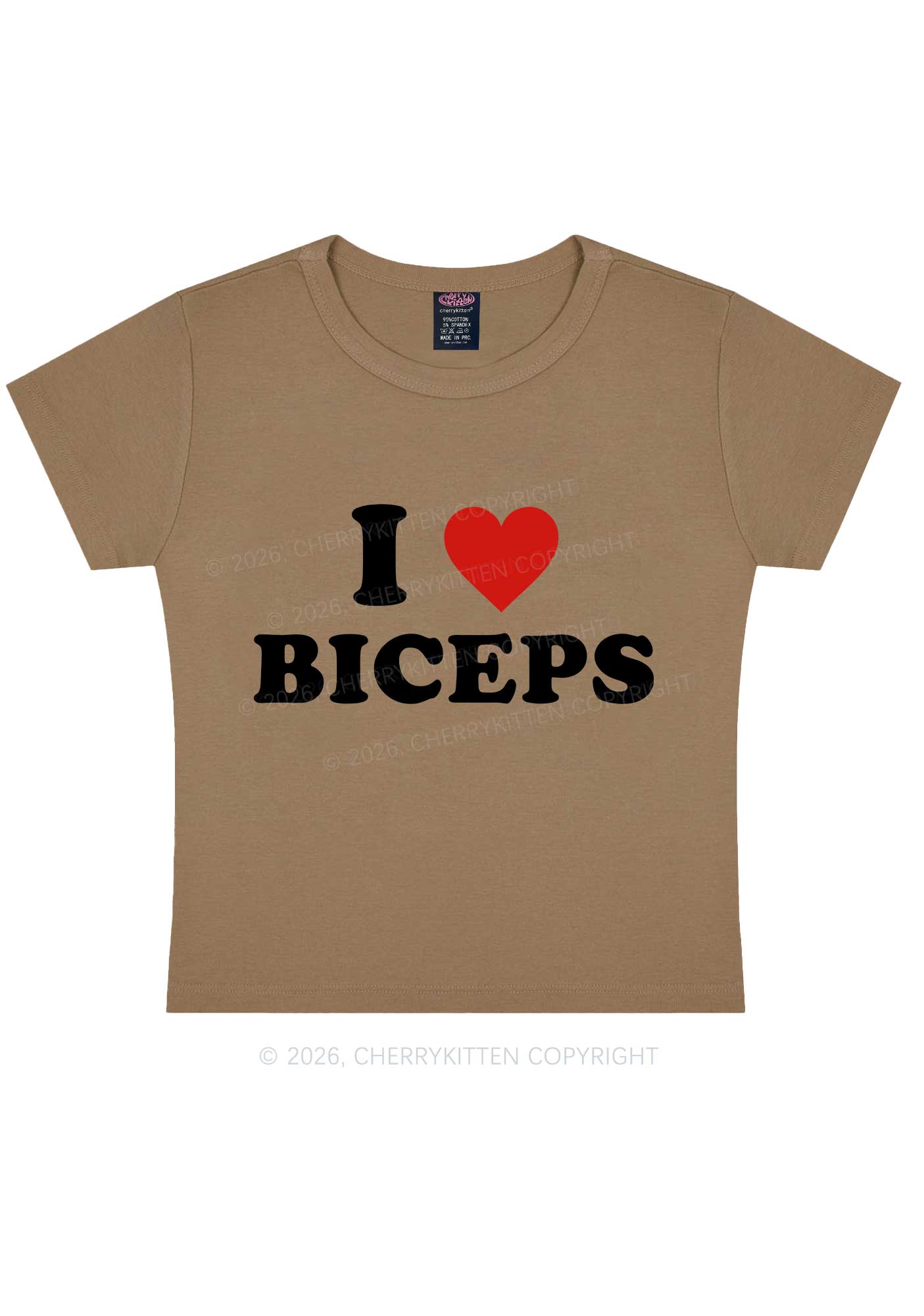 I Love Biceps Y2K Baby Tee Cherrykitten - Image 10