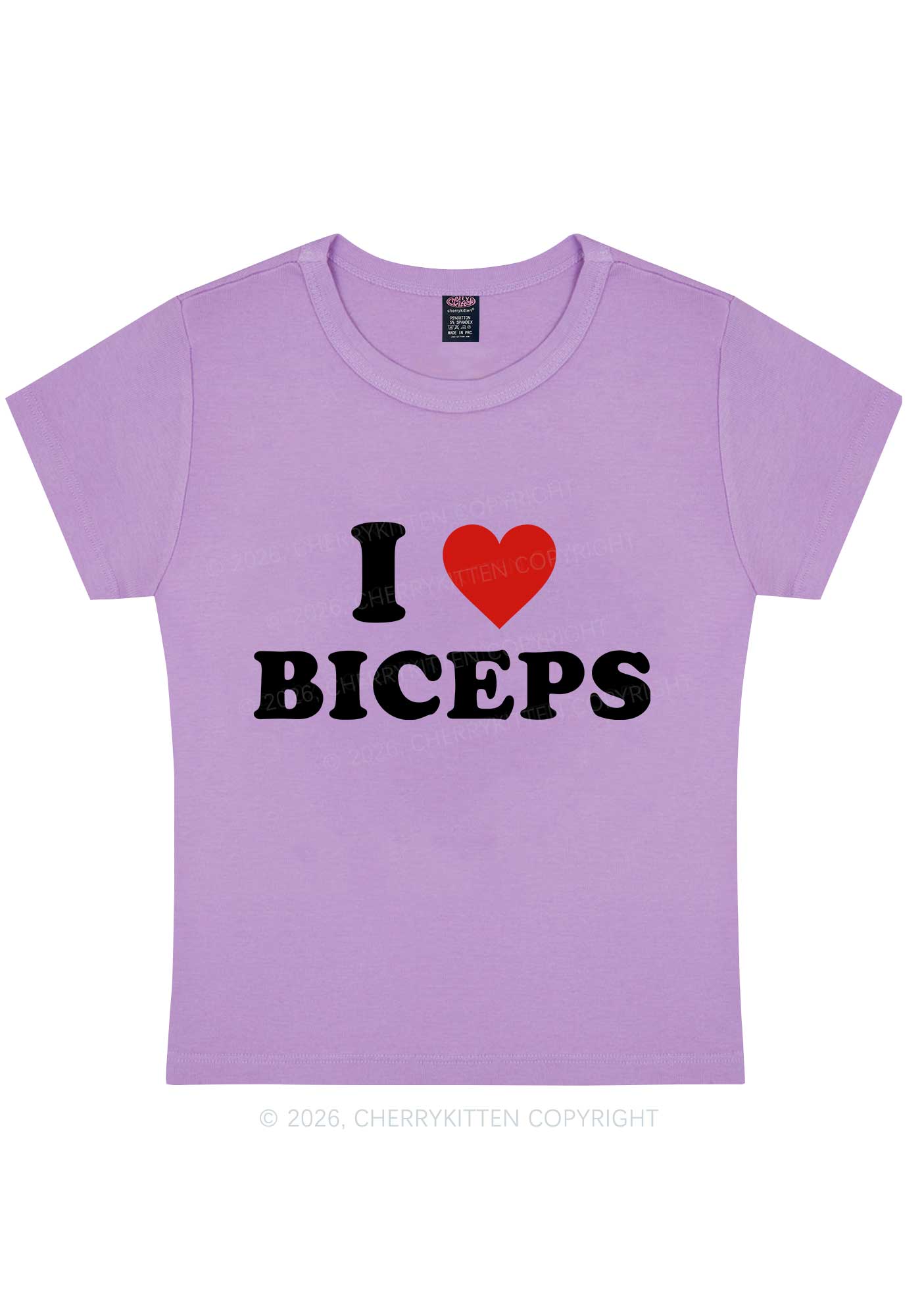 I Love Biceps Y2K Baby Tee Cherrykitten - Image 5