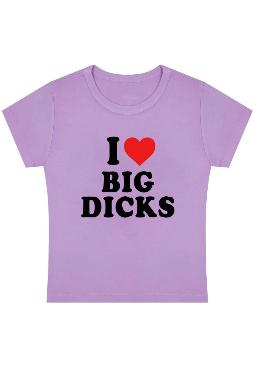 I Love Big Dxxks Y2k Baby Tee - Image 3