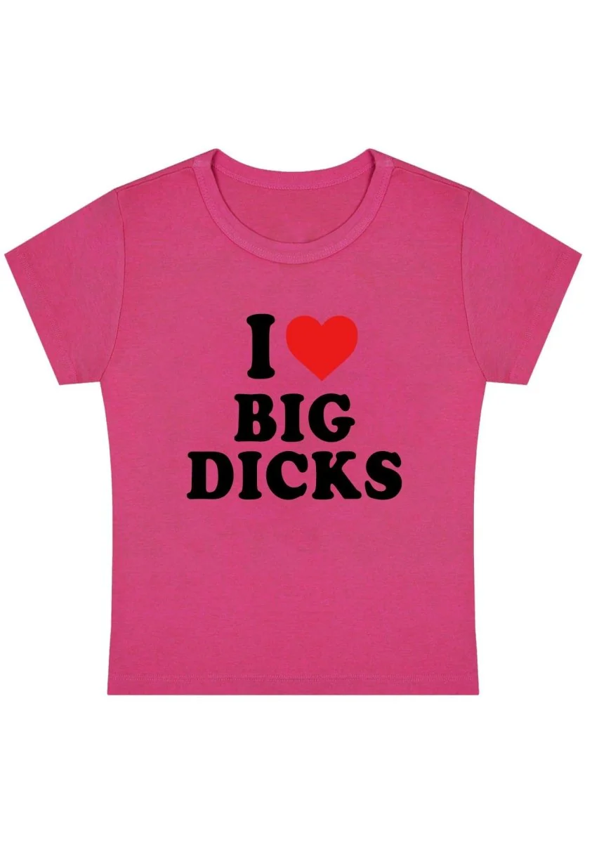 I Love Big Dxxks Y2k Baby Tee - Image 4