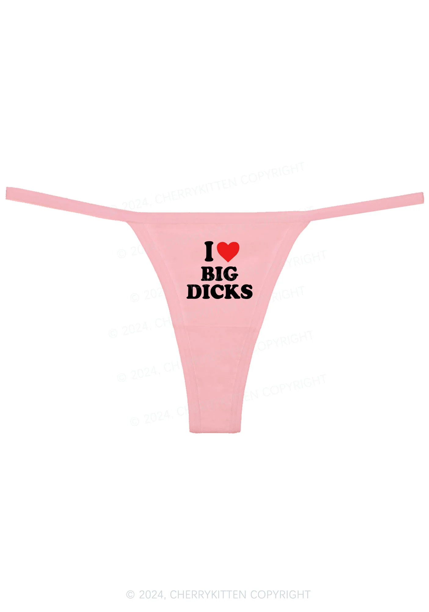 I Love Big Dxxks Y2K Flat String Thong Cherrykitten - Image 6
