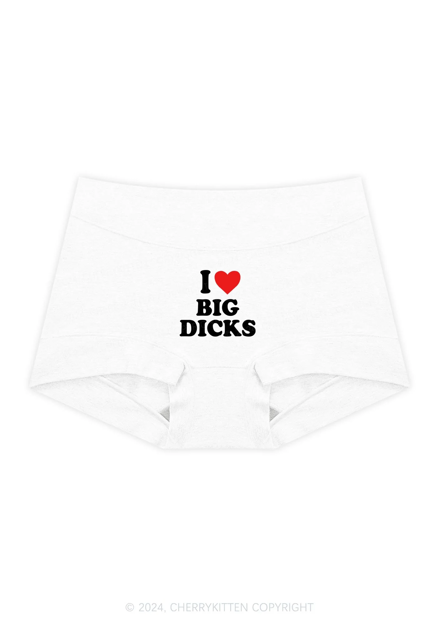 I Love Big Dxxks Y2K Mid Rise Waist Boyshort Cherrykitten - Image 5