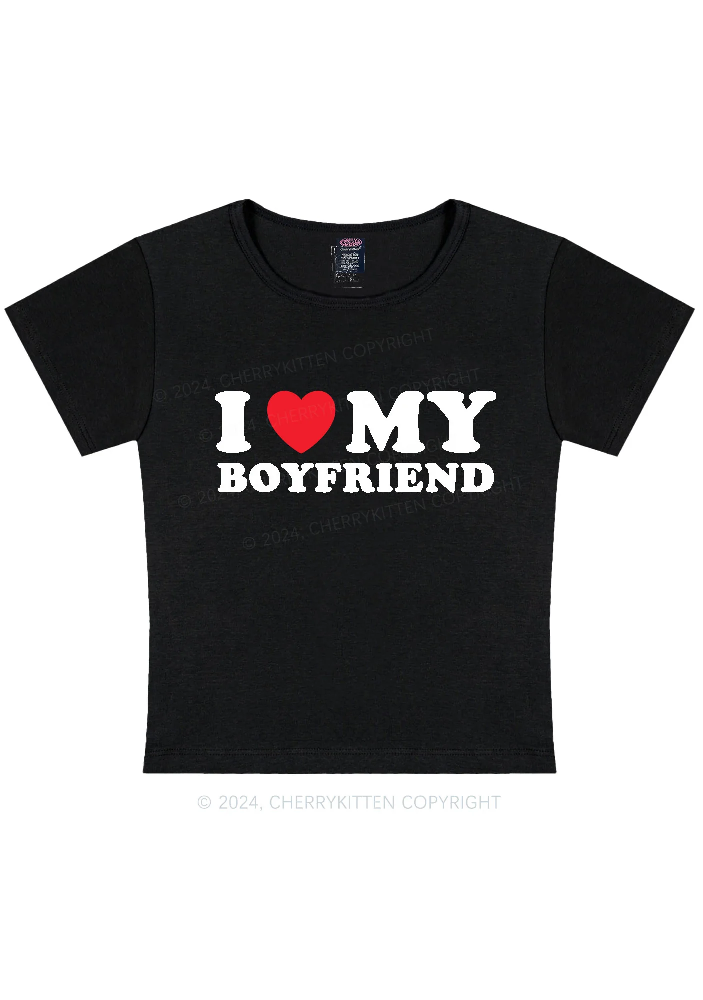I Love Boyfriend Y2K Valentine's Day Baby Tee Cherrykitten - Image 3