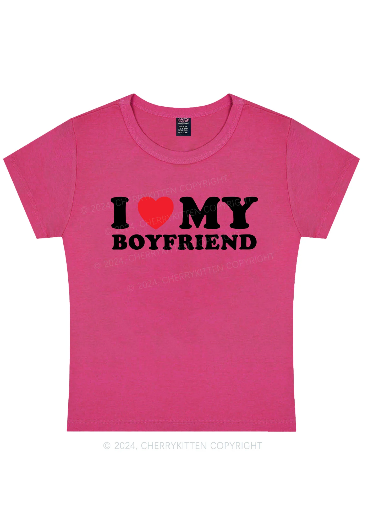 I Love Boyfriend Y2K Valentine's Day Baby Tee Cherrykitten - Image 6