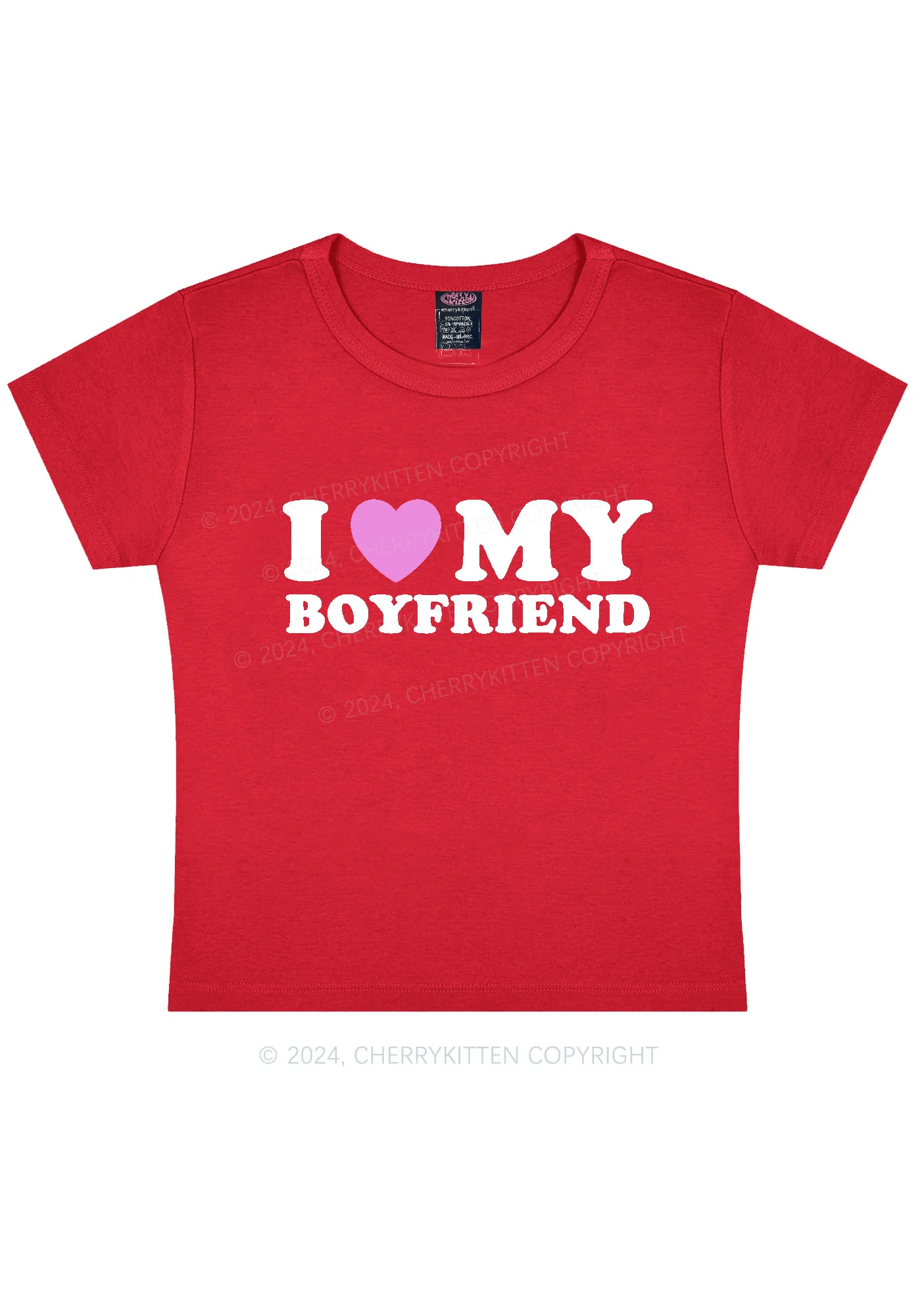I Love Boyfriend Y2K Valentine's Day Baby Tee Cherrykitten - Image 7