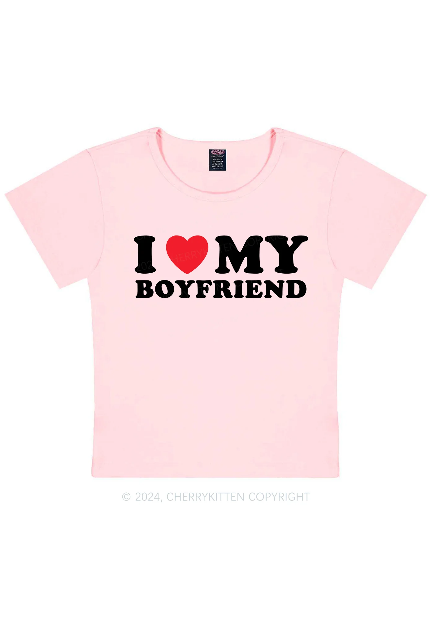 I Love Boyfriend Y2K Valentine's Day Baby Tee Cherrykitten - Image 8