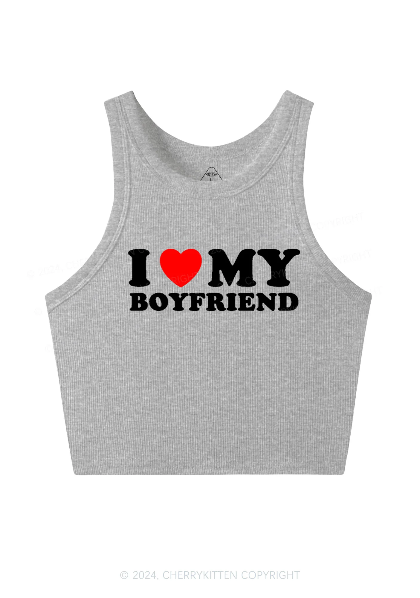 I Love Boyfriend Y2K Valentine's Day Crop Tank Top Cherrykitten - Image 4