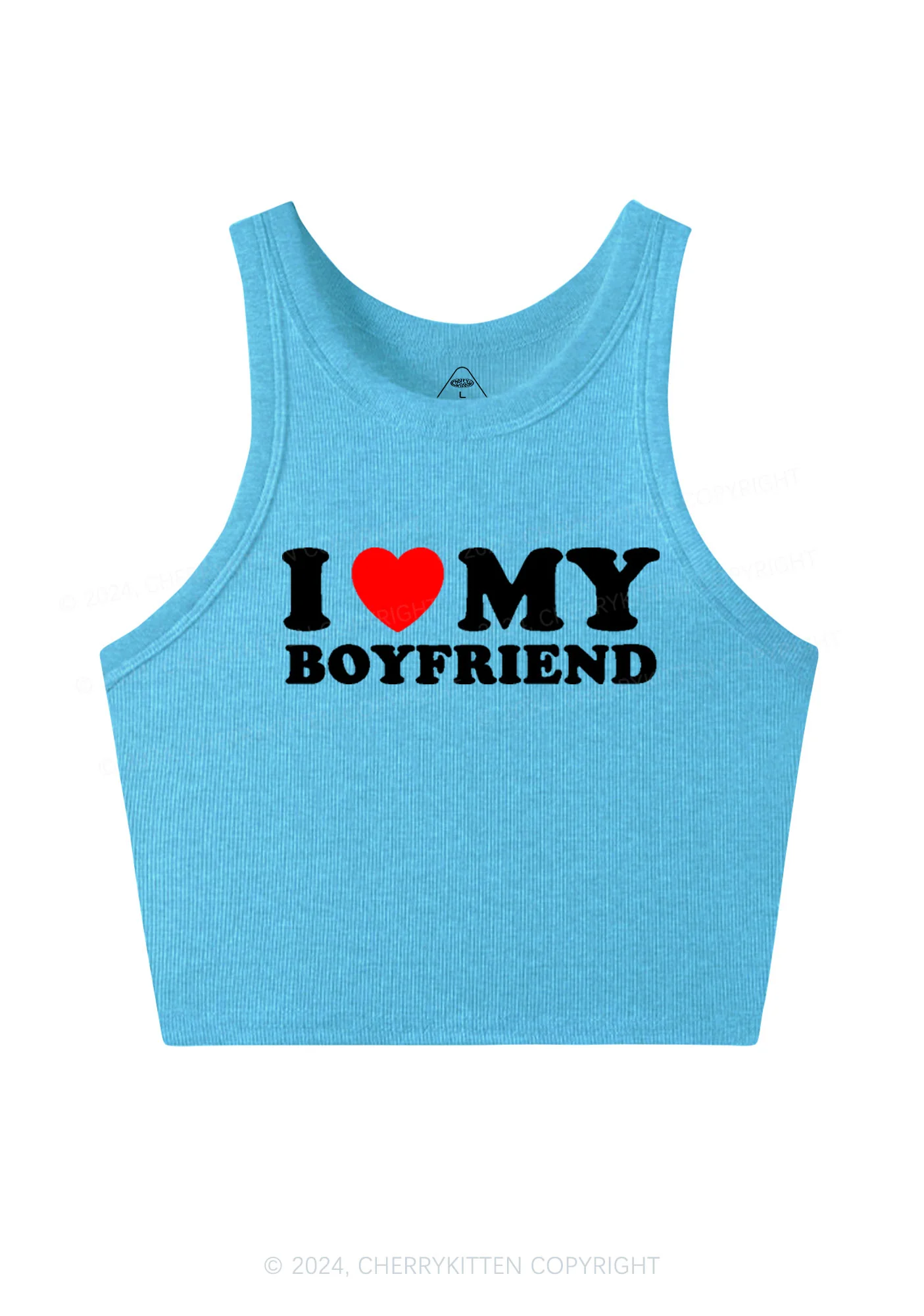 I Love Boyfriend Y2K Valentine's Day Crop Tank Top Cherrykitten - Image 5