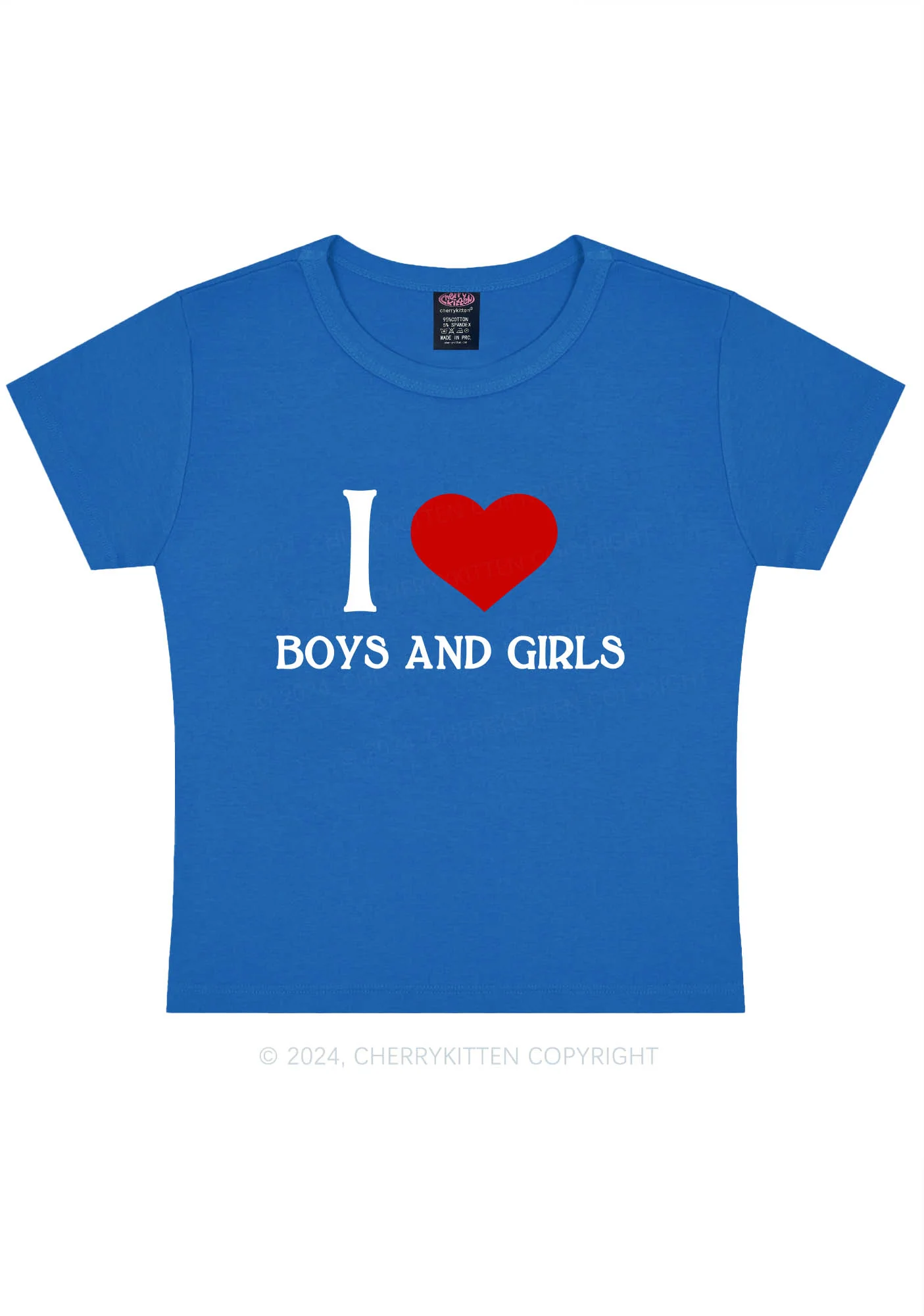I Love Boys and Girls Y2K Baby Tee Cherrykitten - Image 10