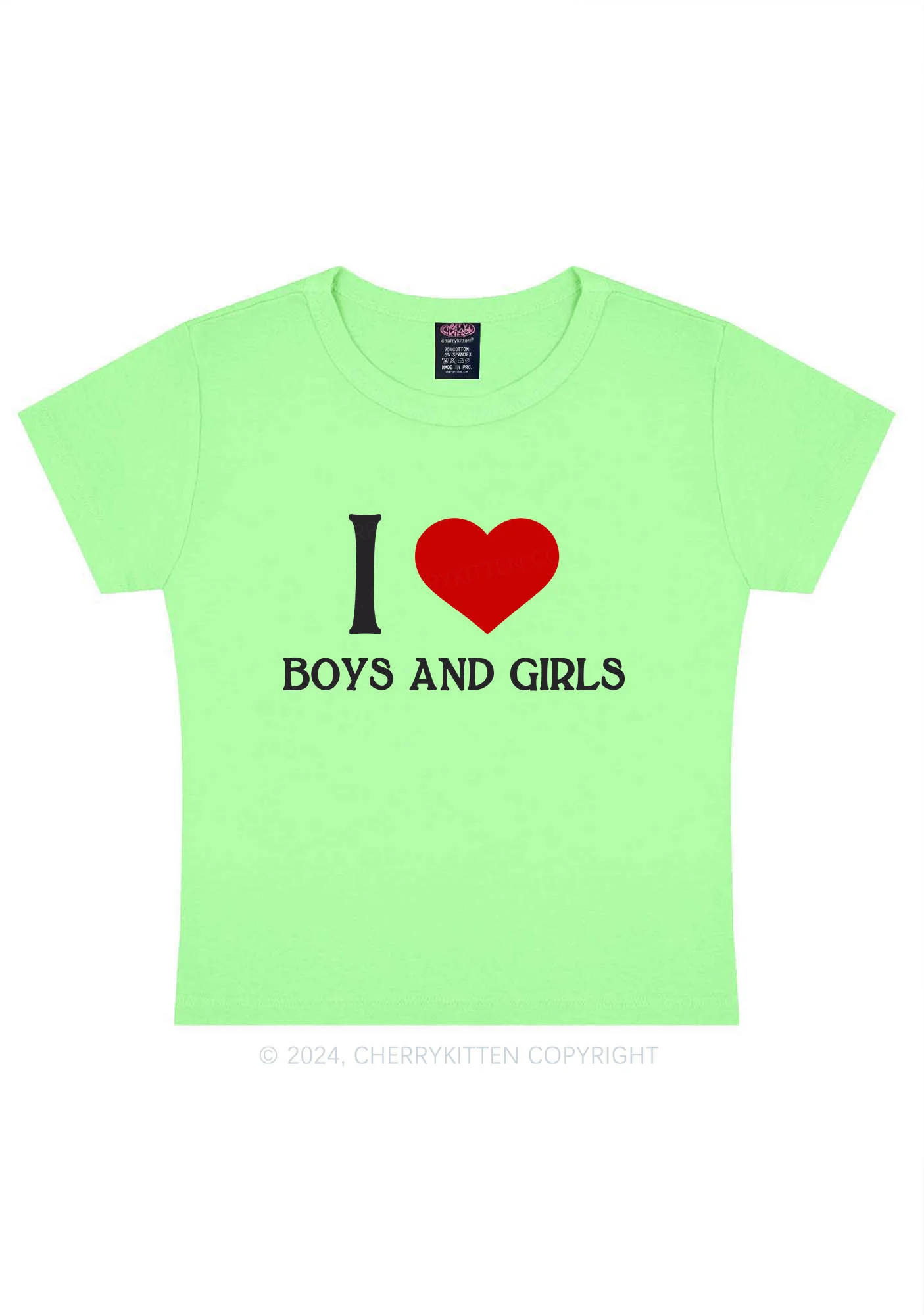 I Love Boys and Girls Y2K Baby Tee Cherrykitten - Image 12