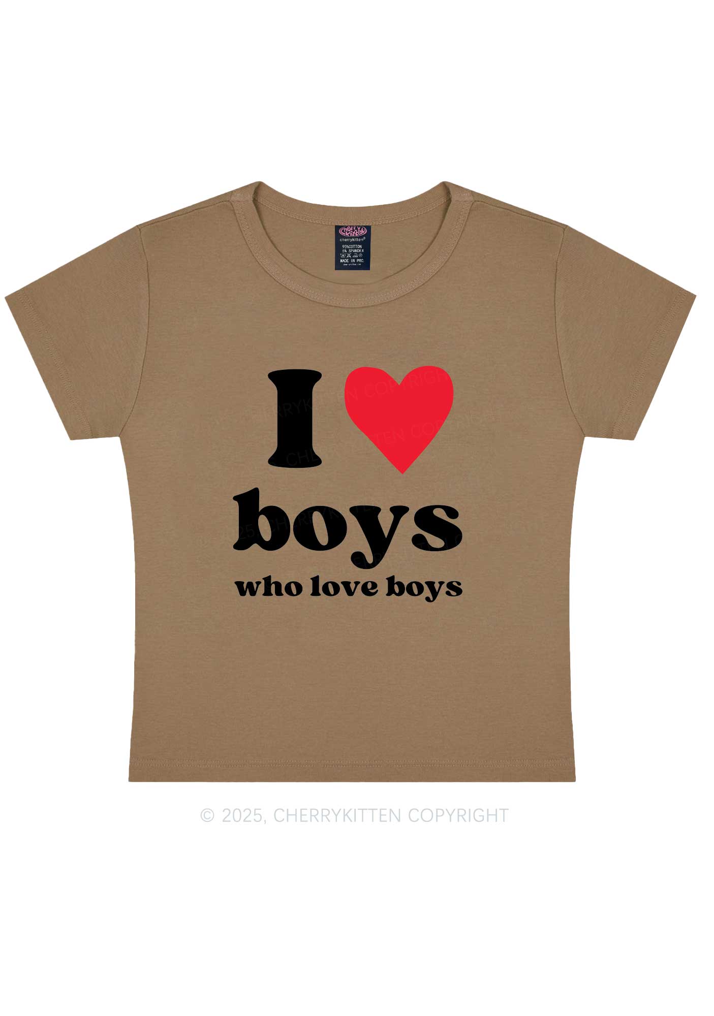 I Love Boys Pride Y2K Baby Tee Cherrykitten - Image 9