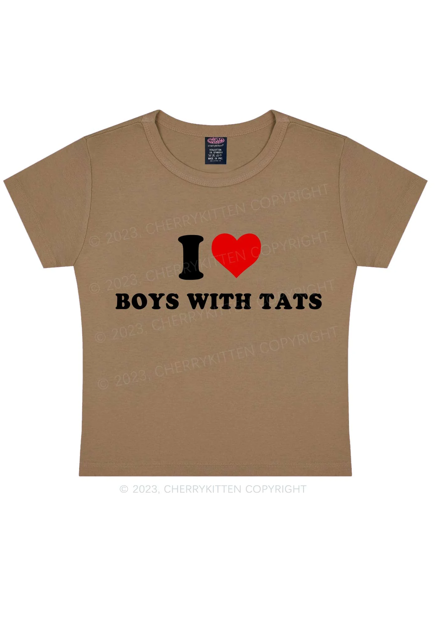I Love Boys With Tats Y2K Baby Tee - Image 10
