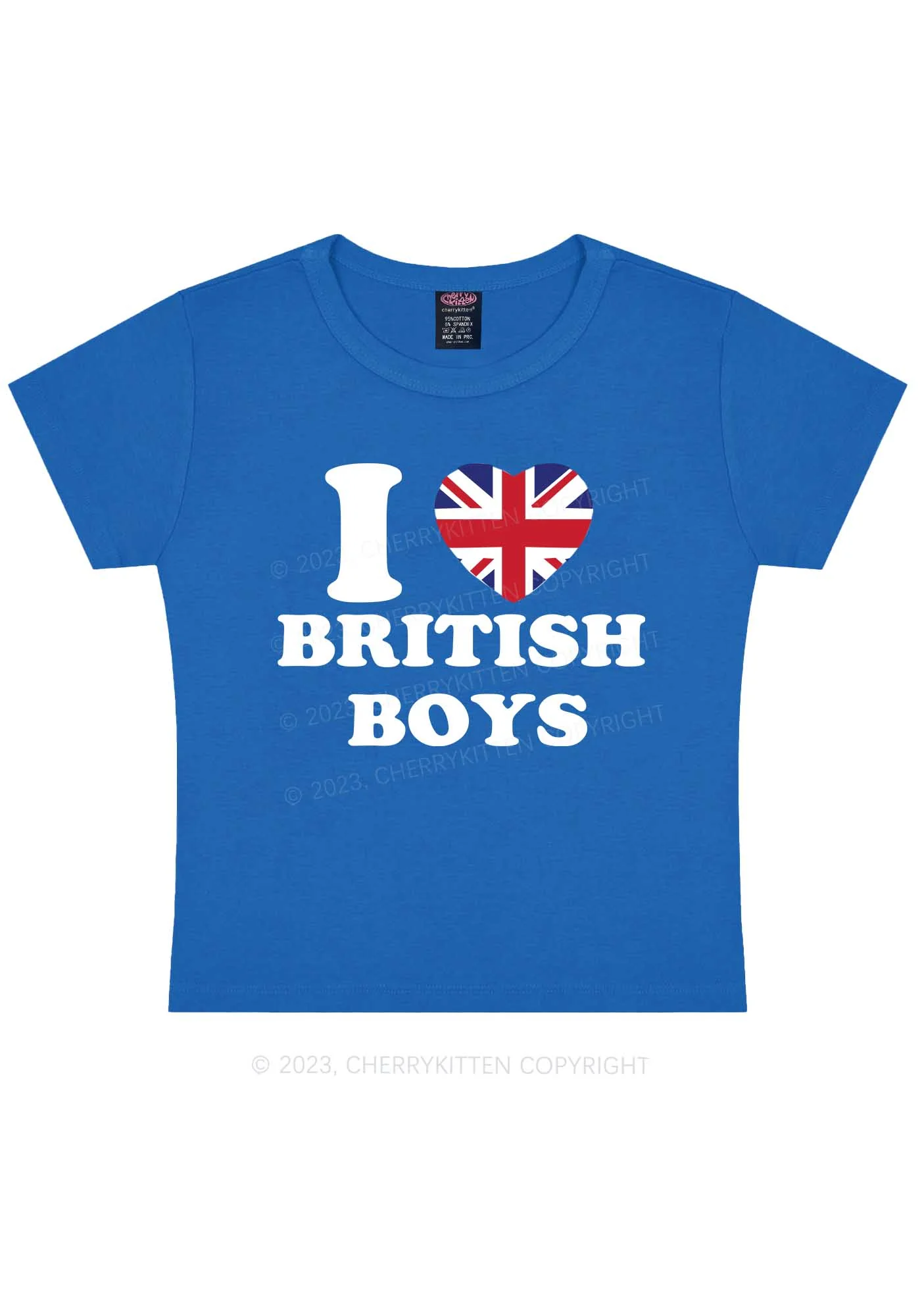 I Love British Boys Y2K Baby Tee Cherrykitten - Image 4