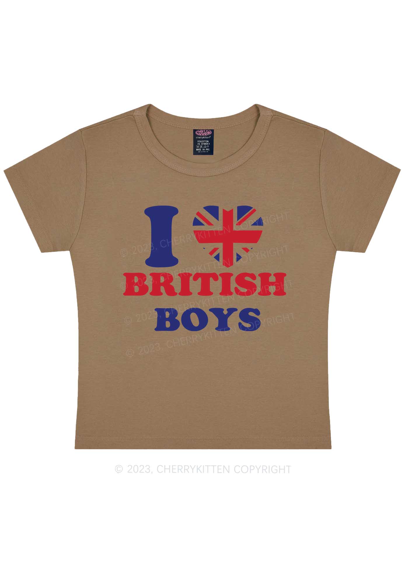 I Love British Boys Y2K Baby Tee Cherrykitten - Image 8