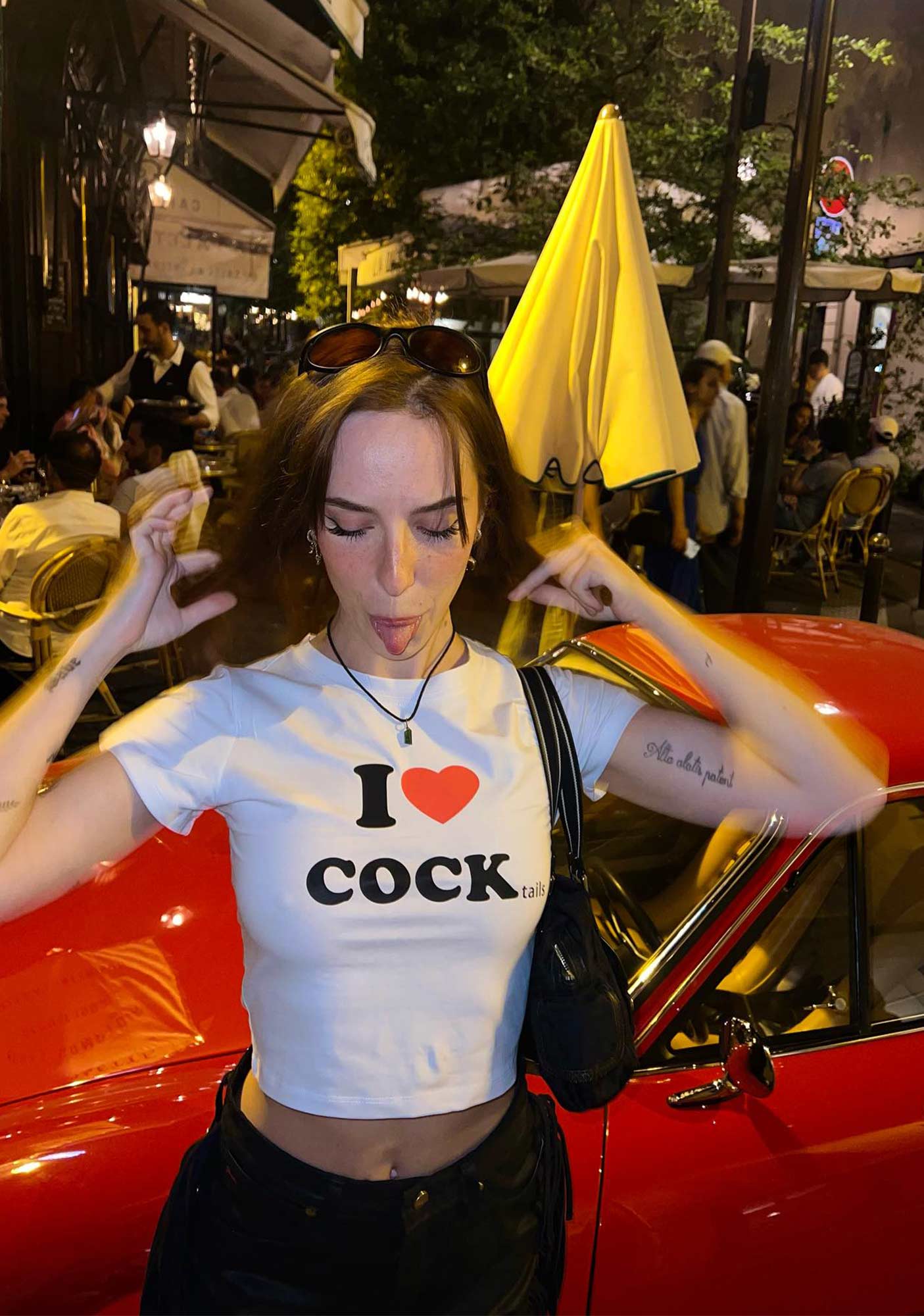 I Love Cocktails Y2K Baby Tee - Image 3