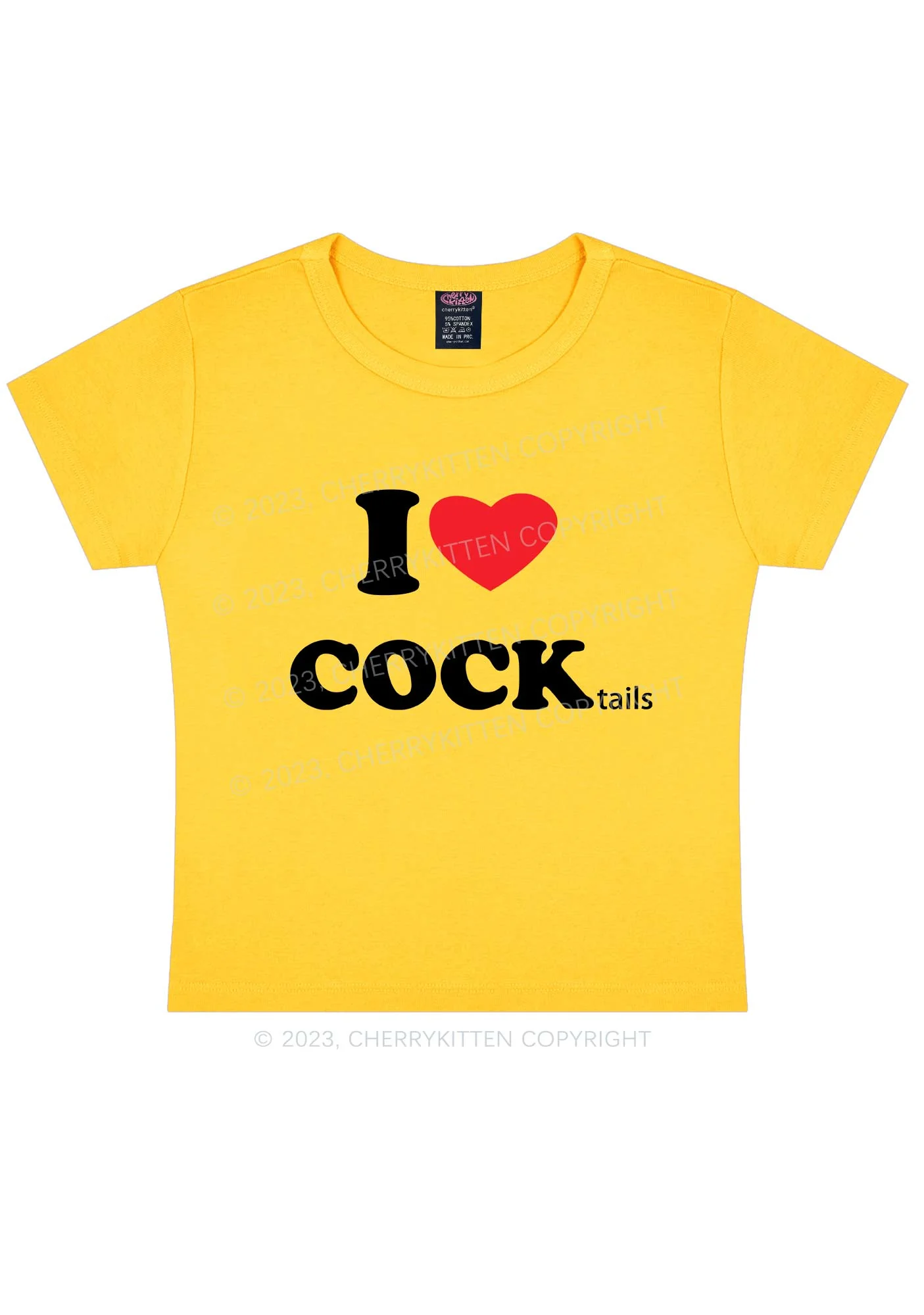 I Love Cocktails Y2K Baby Tee - Image 5