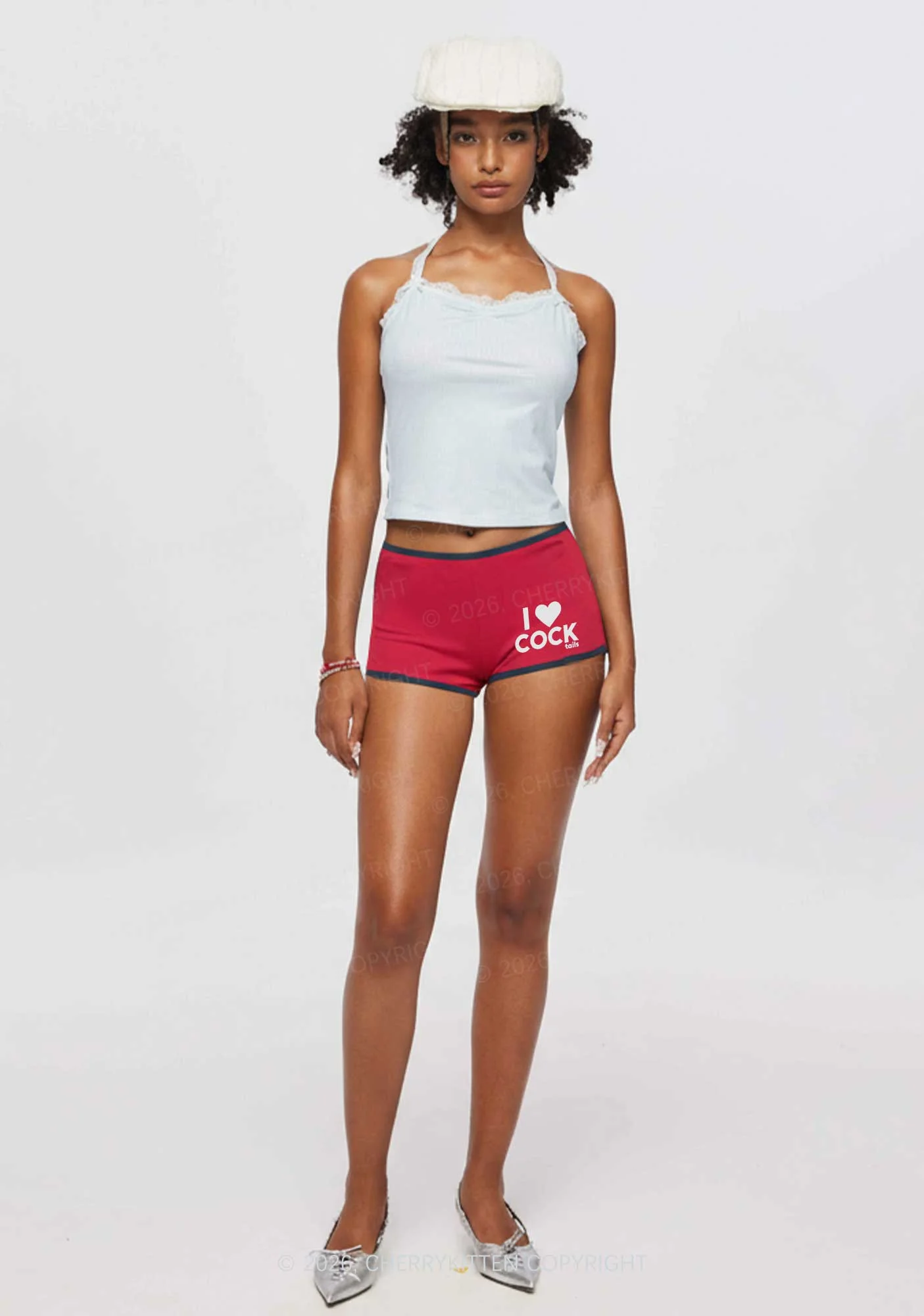 I Love Cocktails Y2K Booty Shorts Cherrykitten - Image 2