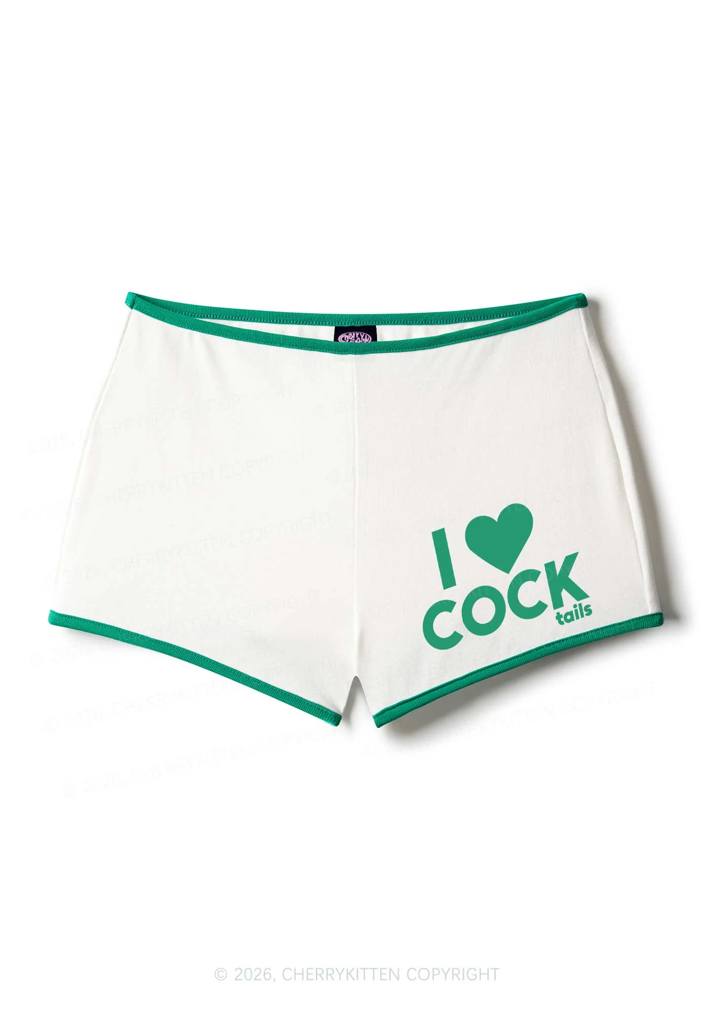 I Love Cocktails Y2K Booty Shorts Cherrykitten - Image 3