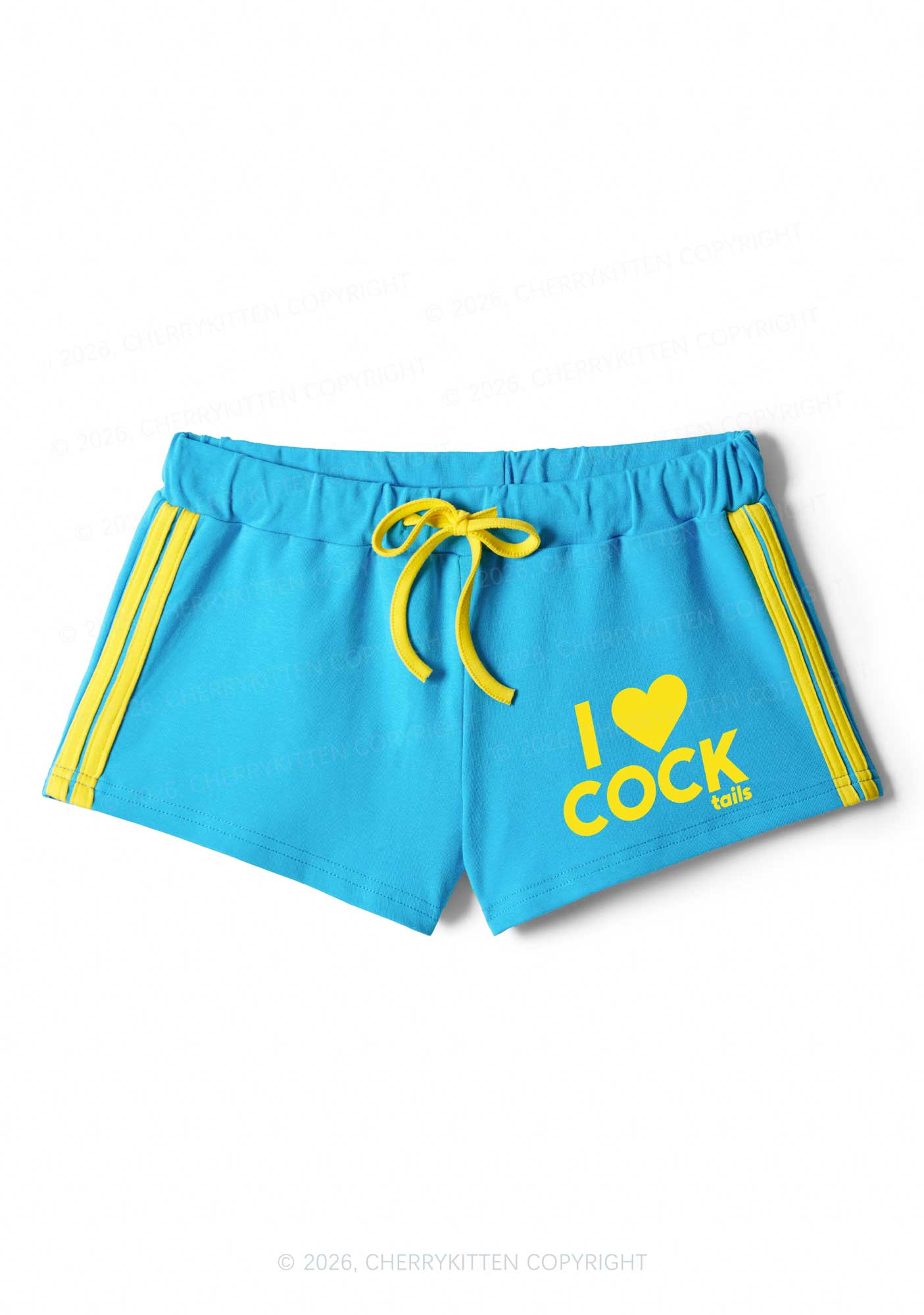 I Love Cocktails Y2K Drawstring Mini Shorts Cherrykitten - Image 5