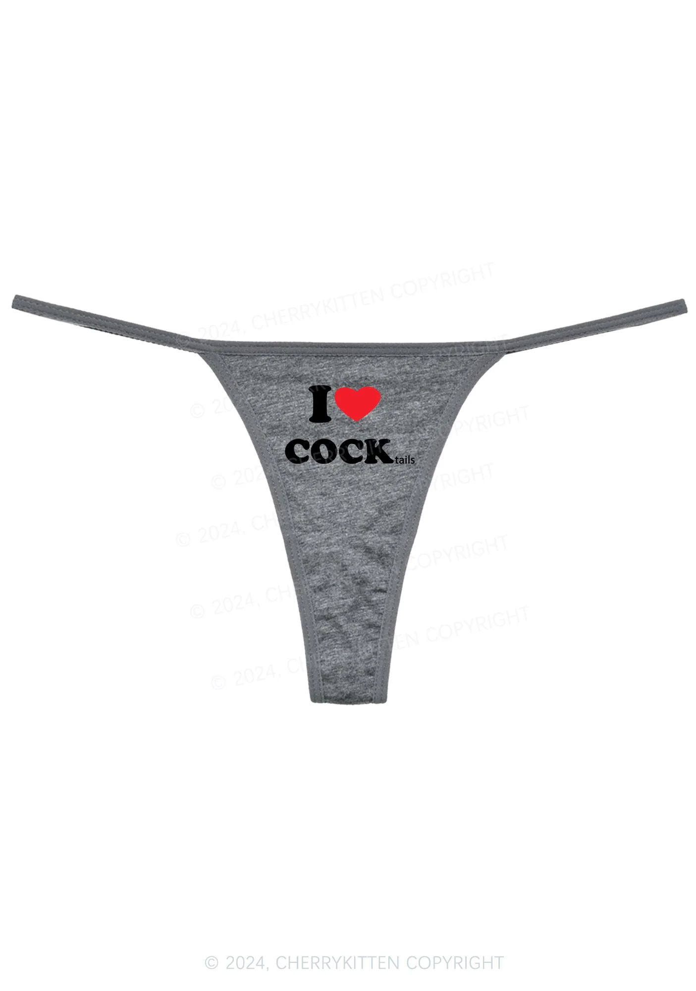 I Love Cocktails Y2K Flat String Thong Cherrykitten - Image 7