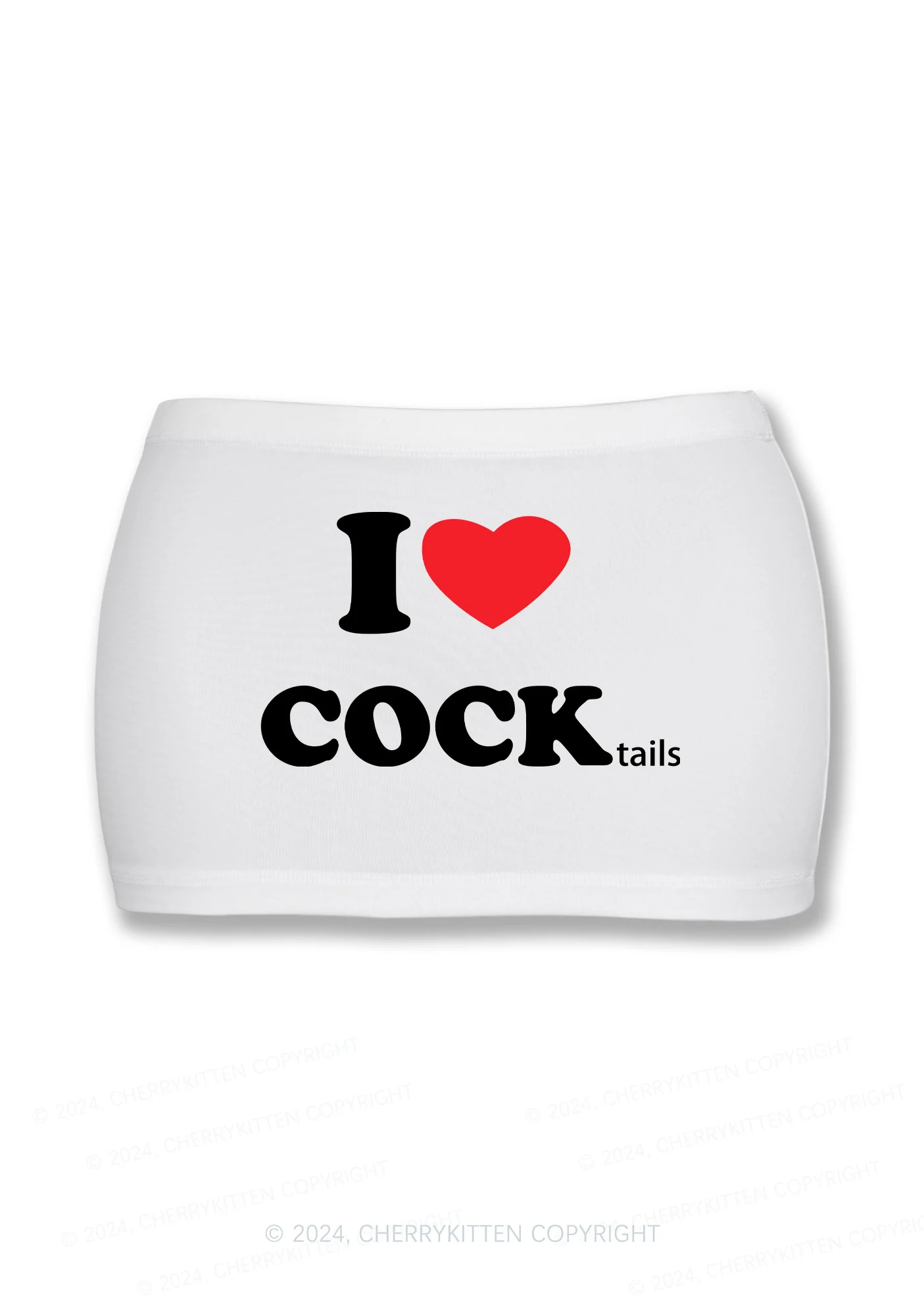 I Love Cocktails Y2K Mini Hip Skirt Cherrykitten - Image 2