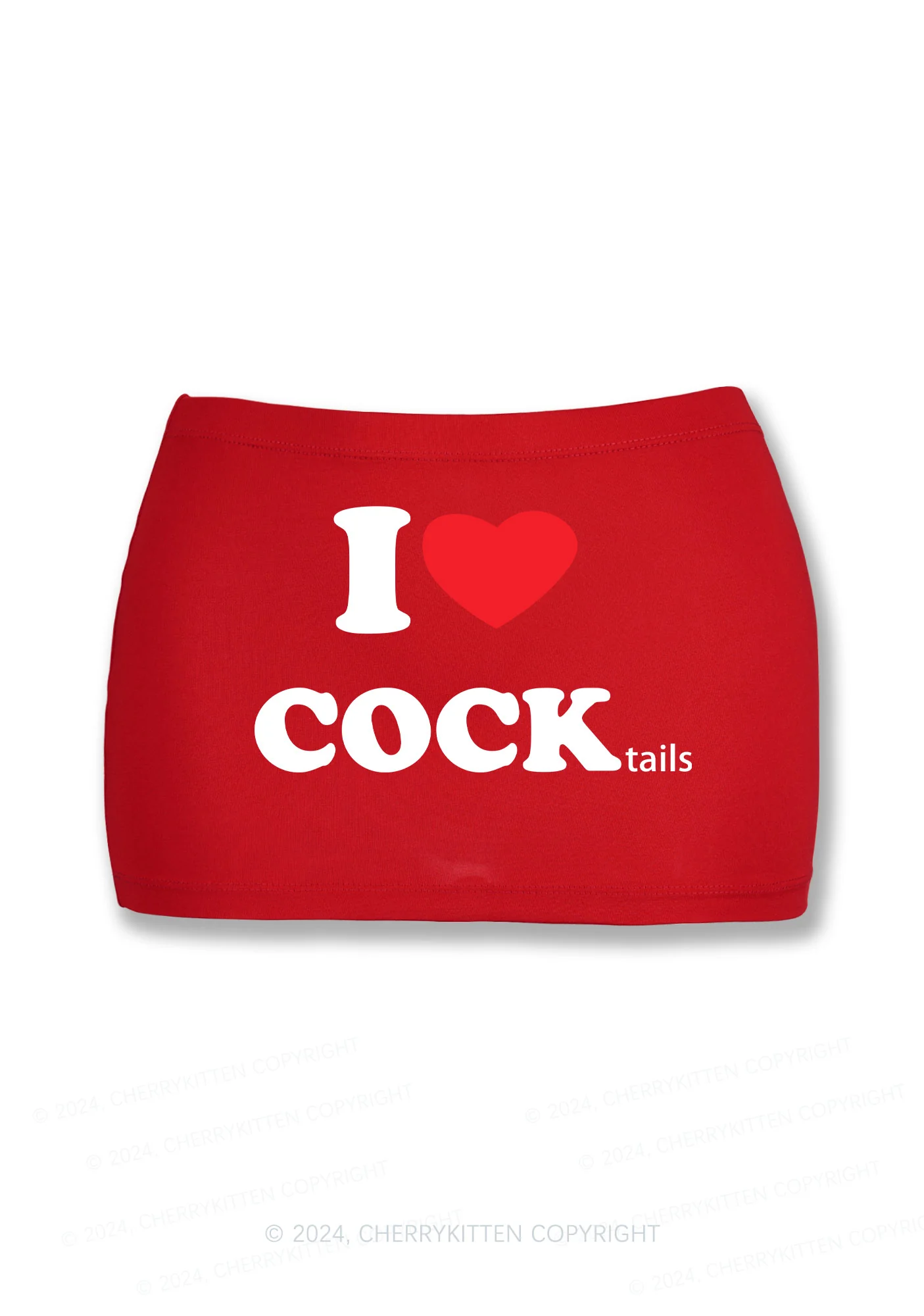 I Love Cocktails Y2K Mini Hip Skirt Cherrykitten - Image 3