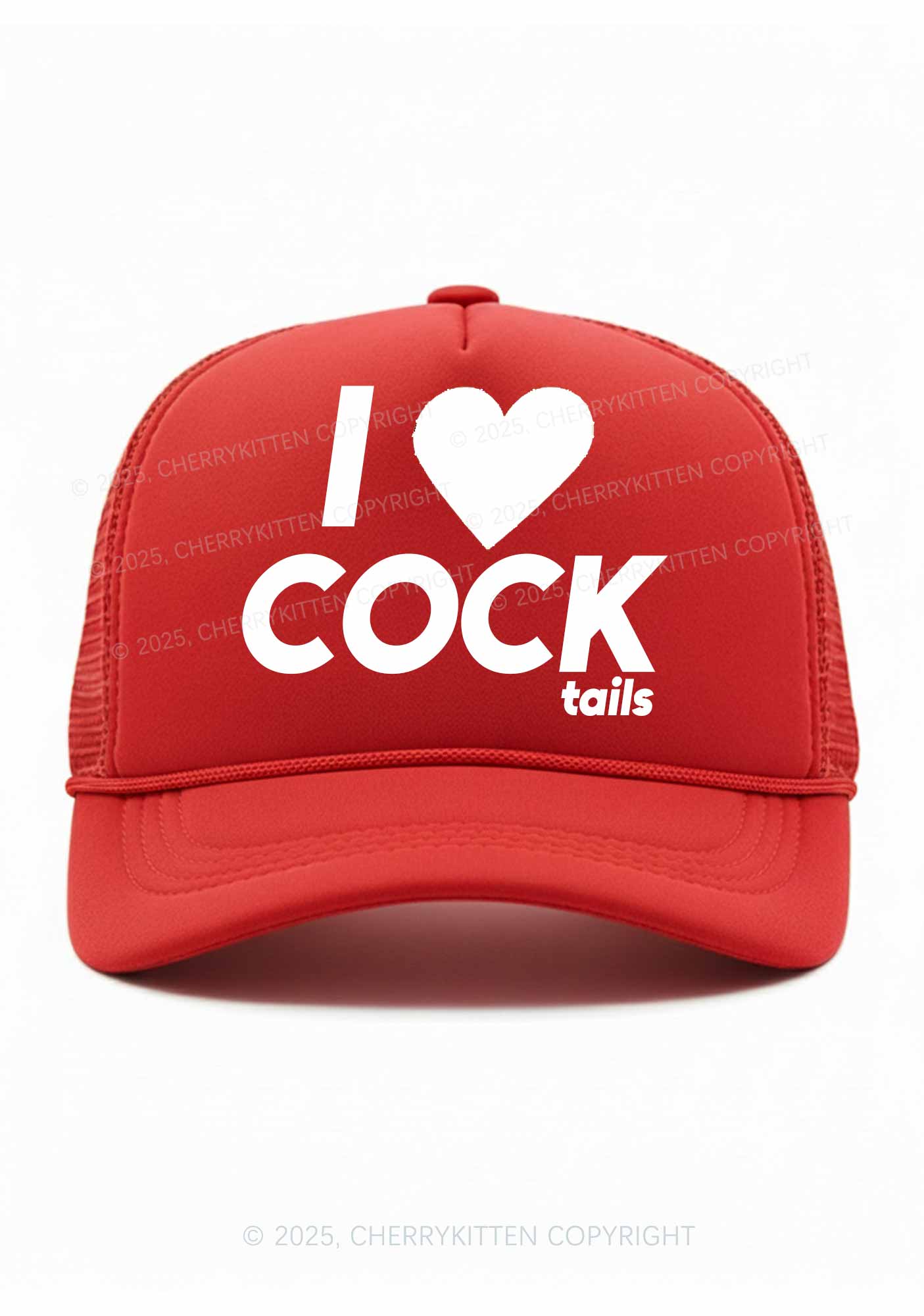 I Love Cocktails Y2K Trucker Hat Cherrykitten - Image 4