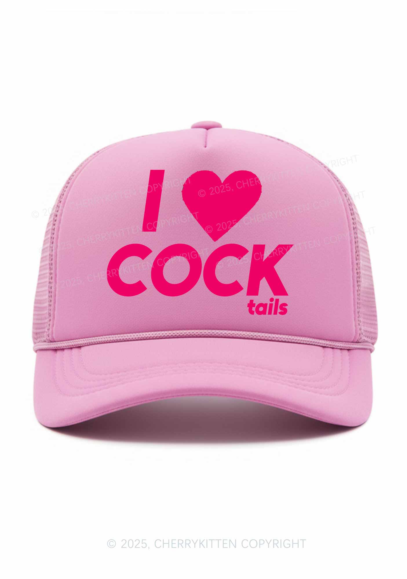 I Love Cocktails Y2K Trucker Hat Cherrykitten - Image 5