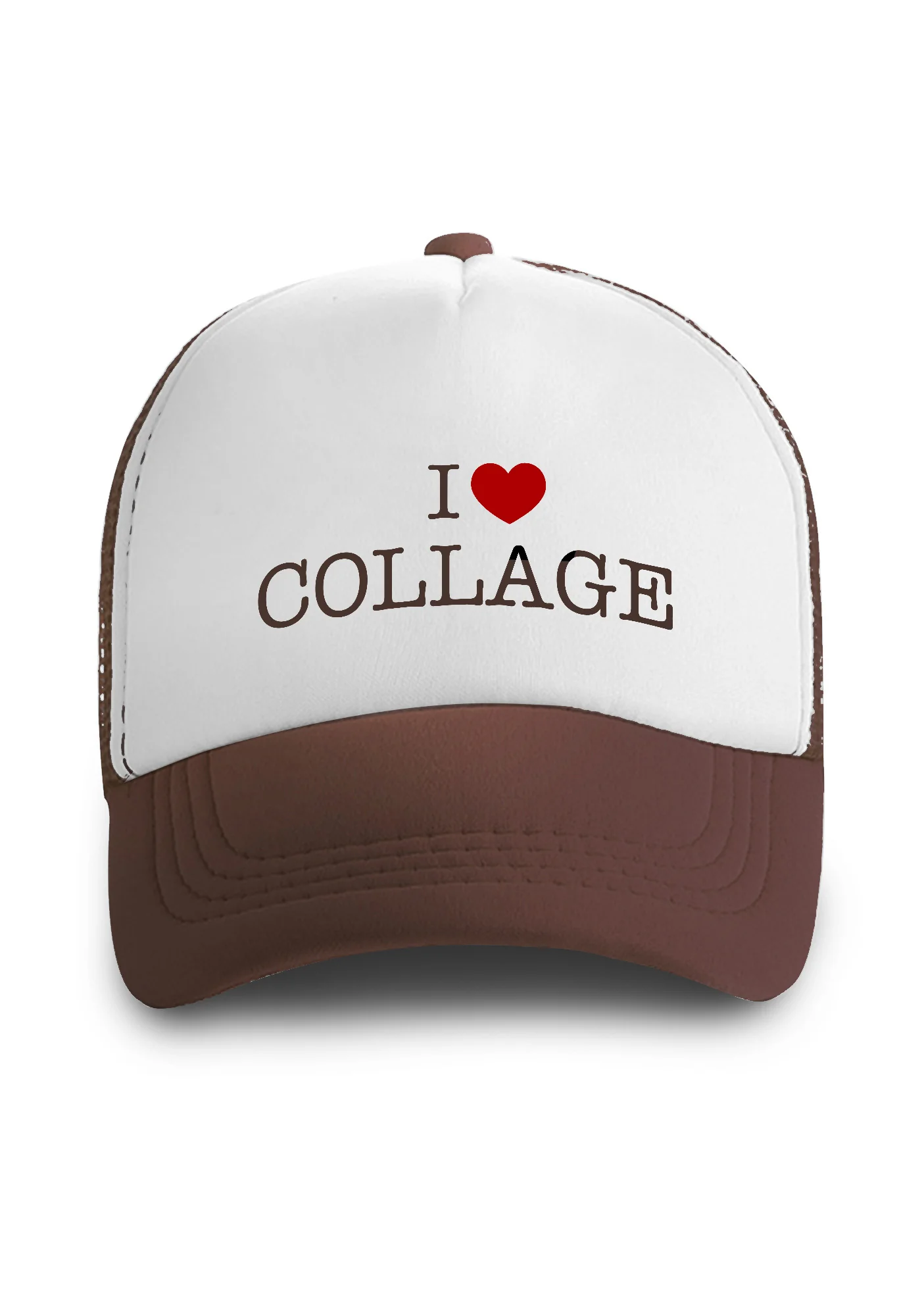 I Love Collage Trucker Hat - Image 3