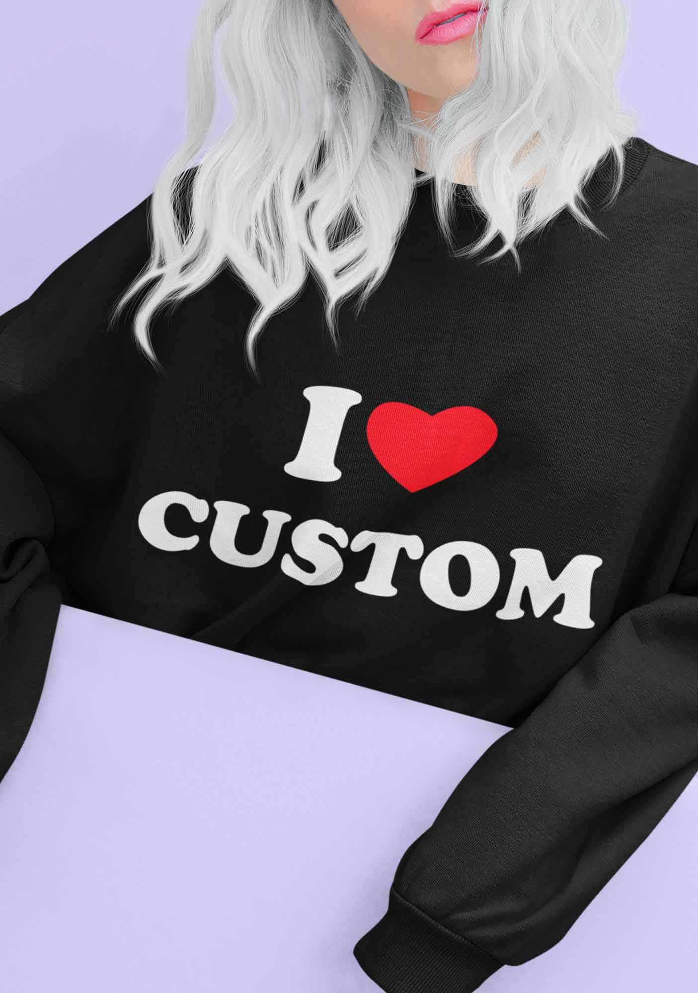 I Love Custom Personalized Y2K Sweatshirt - Image 2