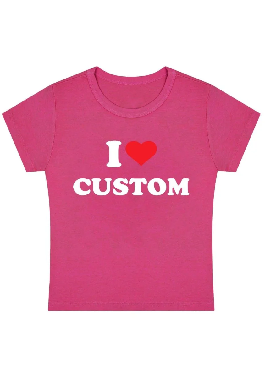 I Love Custom Personalized Y2k Baby Tee - Image 10