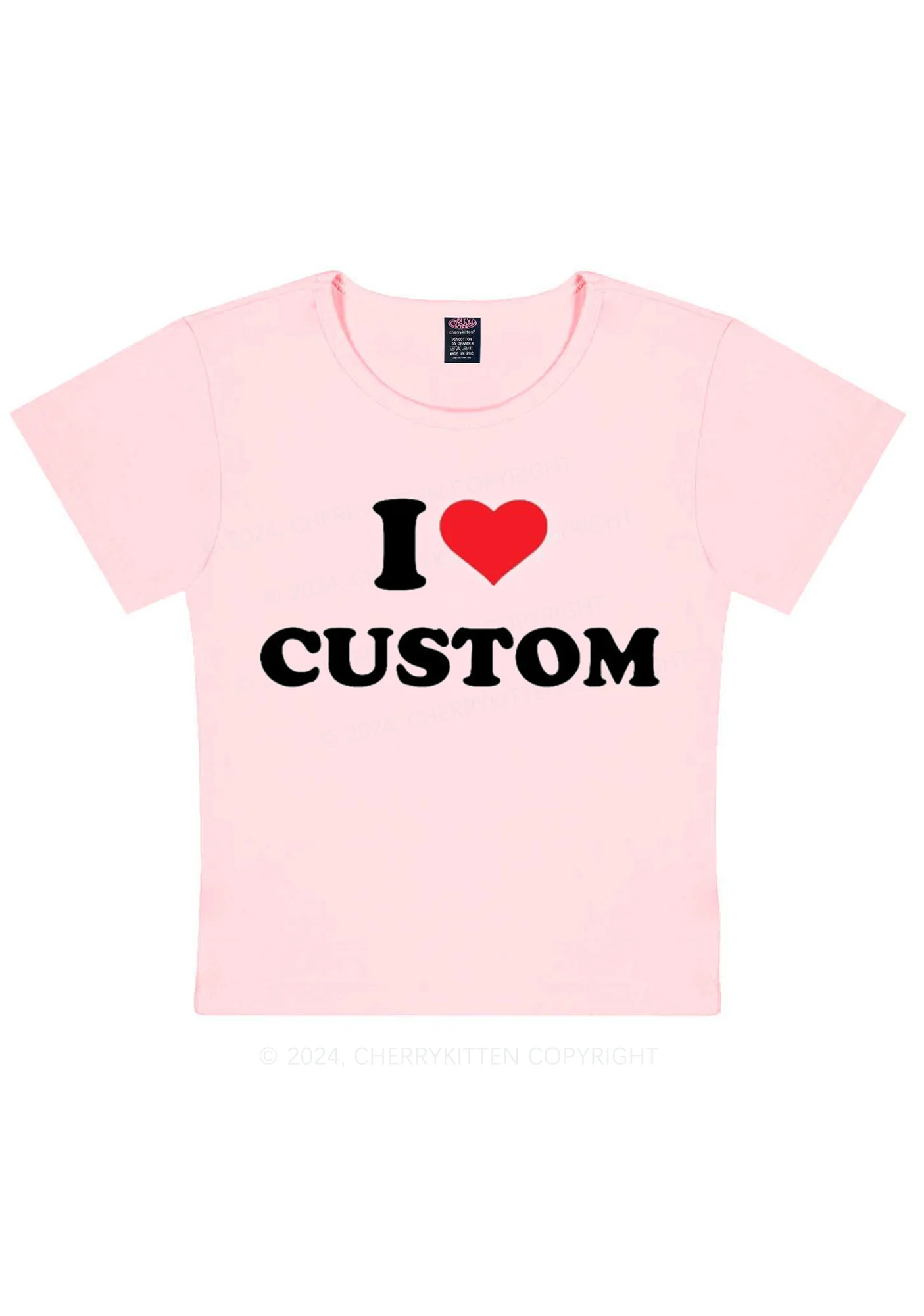 I Love Custom Personalized Y2k Baby Tee - Image 11