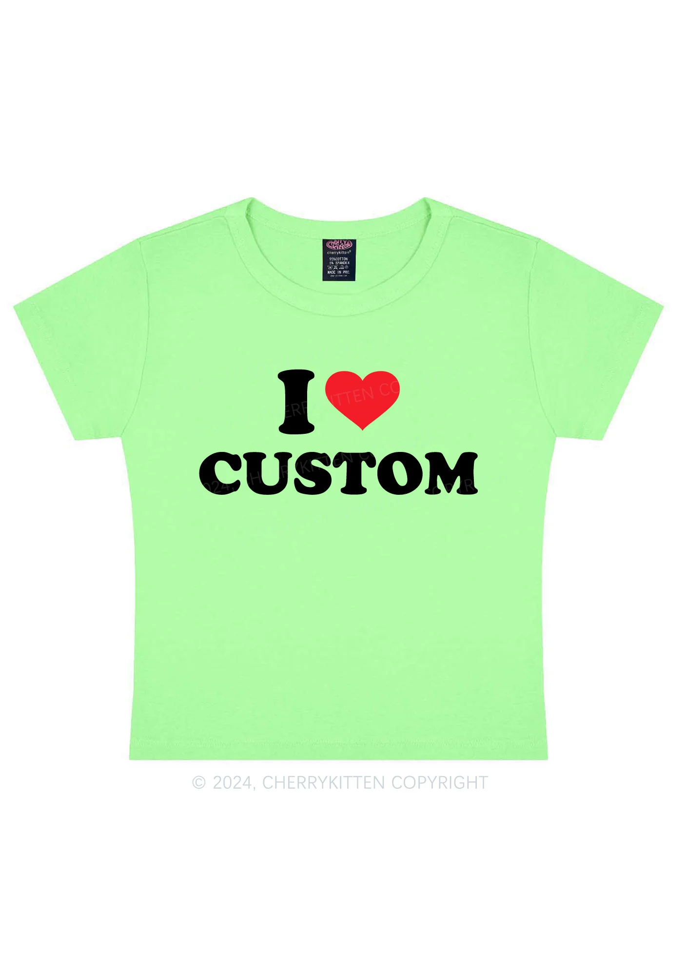 I Love Custom Personalized Y2k Baby Tee - Image 12