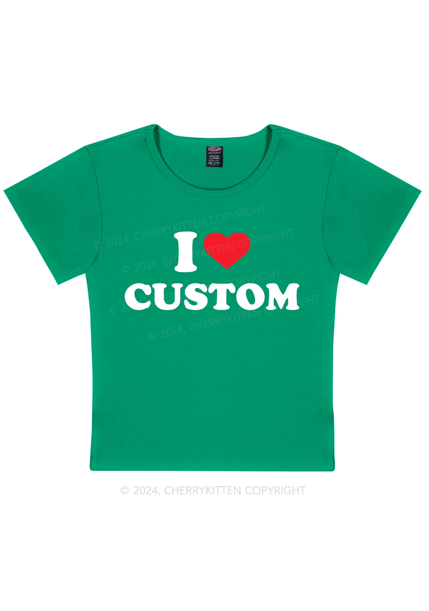 I Love Custom Personalized Y2k Baby Tee - Image 13