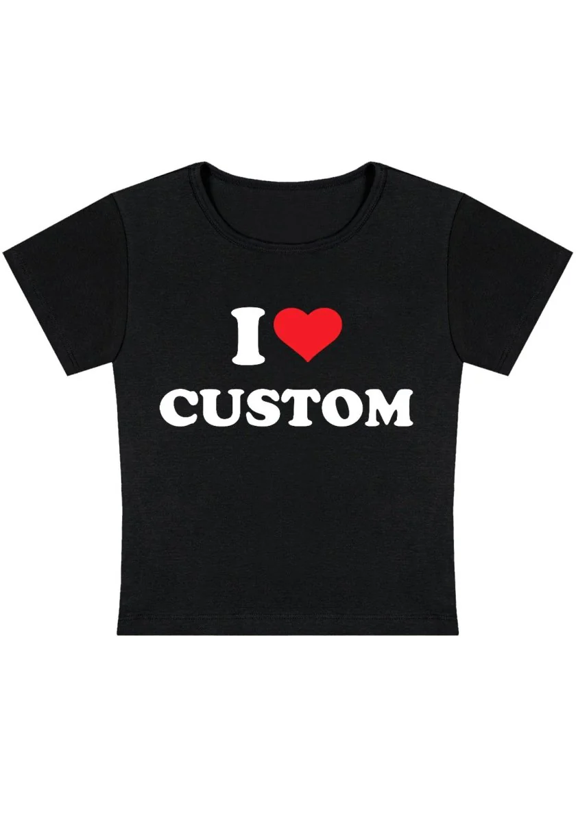 I Love Custom Personalized Y2k Baby Tee - Image 4