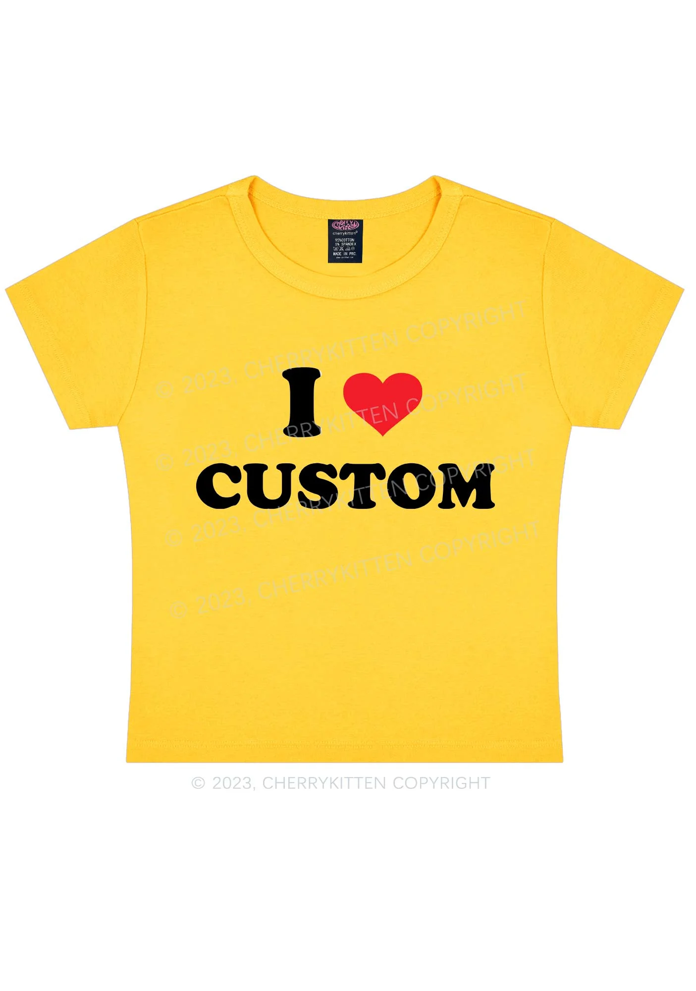 I Love Custom Personalized Y2k Baby Tee - Image 5
