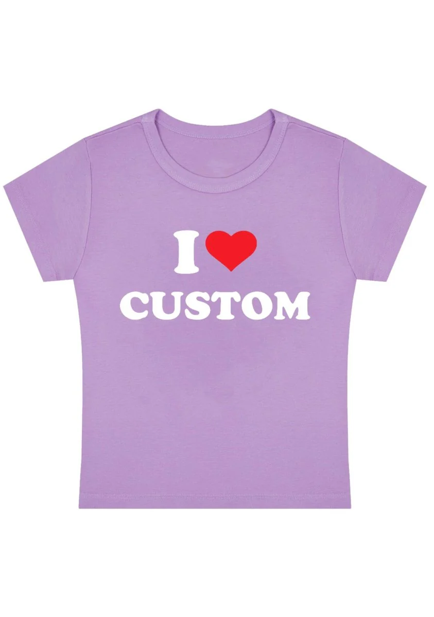 I Love Custom Personalized Y2k Baby Tee - Image 6