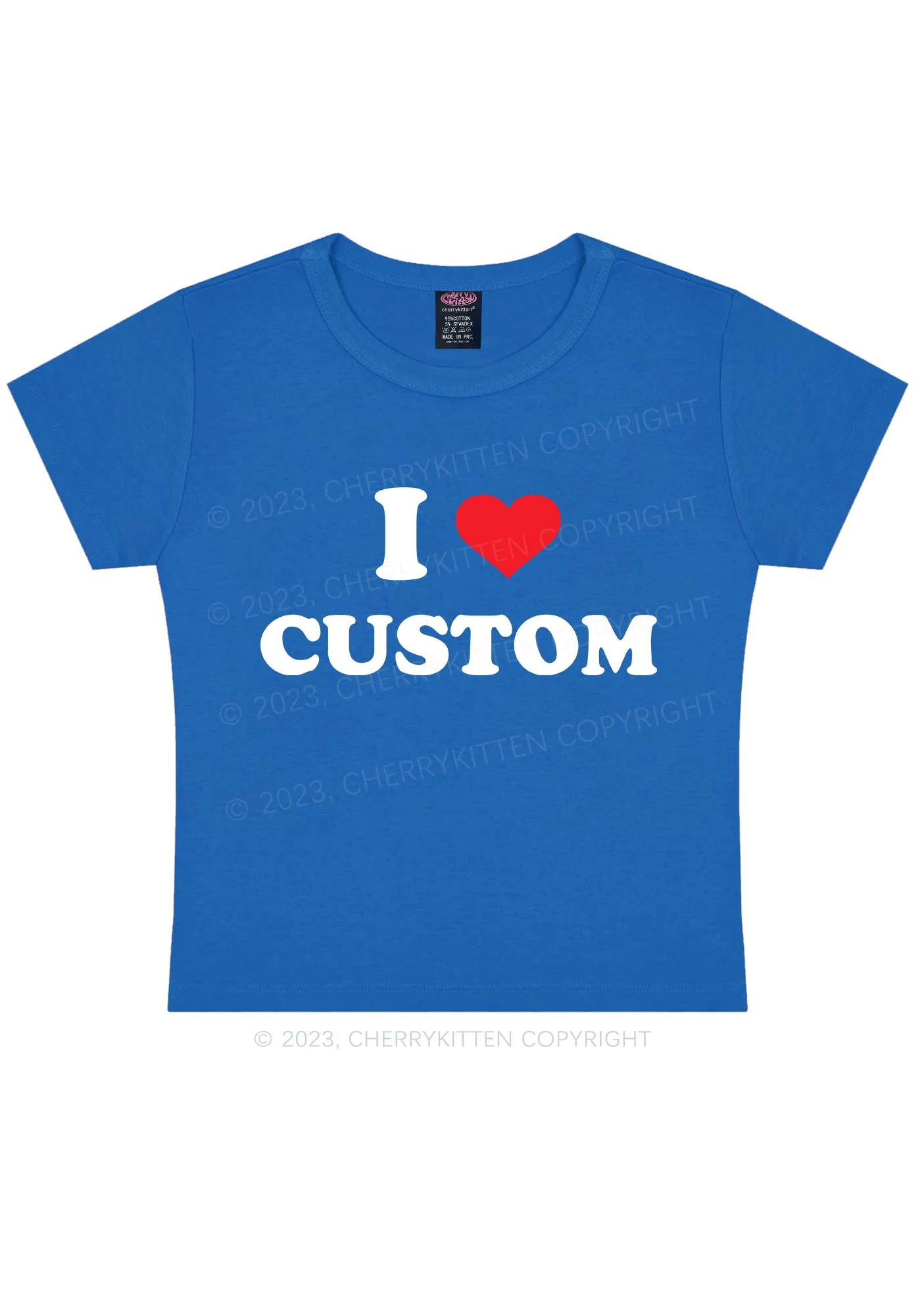 I Love Custom Personalized Y2k Baby Tee - Image 8