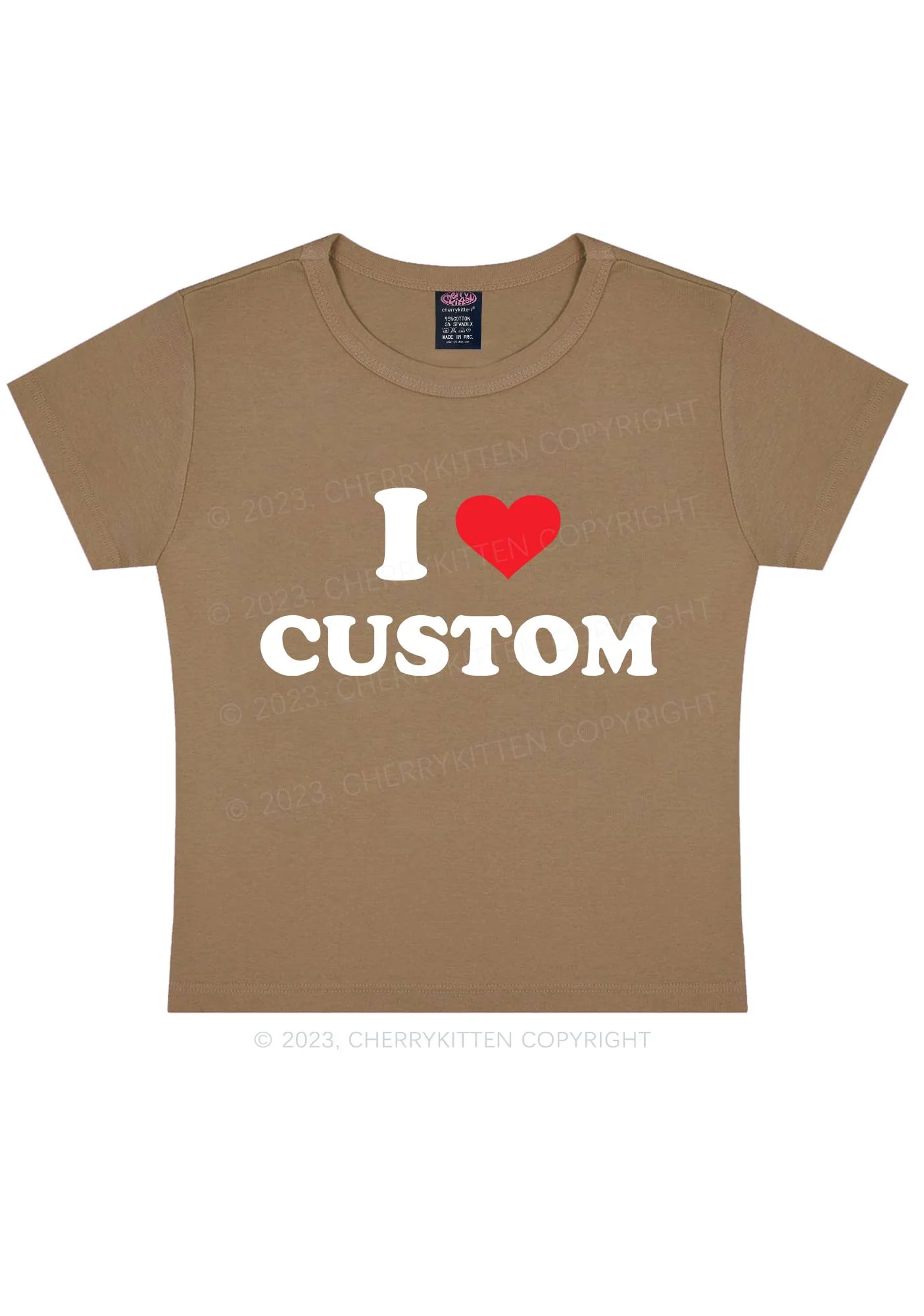 I Love Custom Personalized Y2k Baby Tee - Image 9