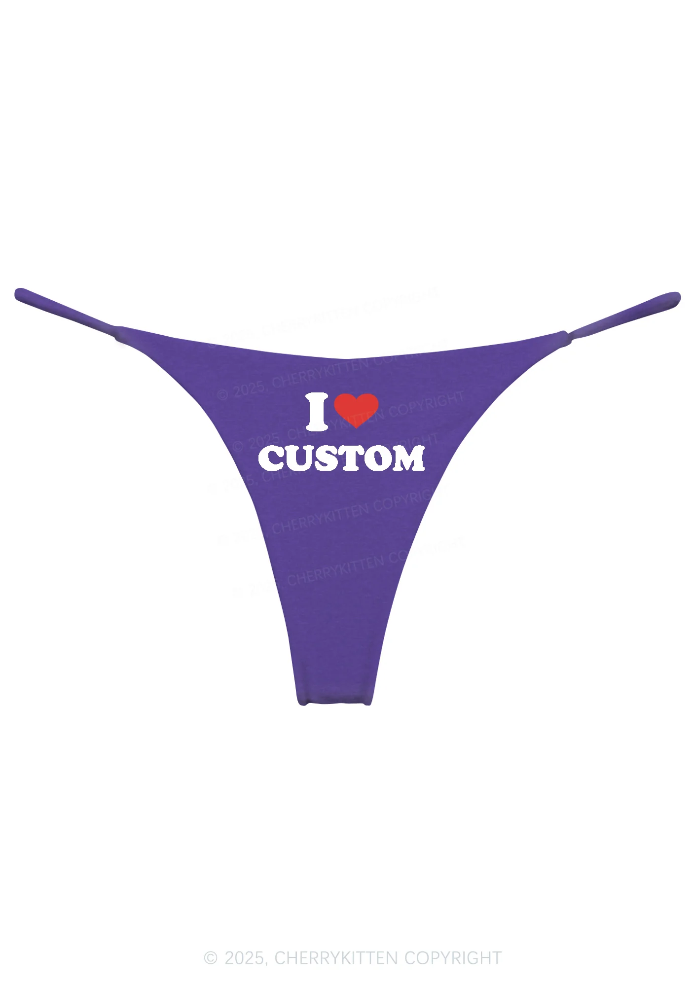 I Love Custom Personalized Y2K Bikini String Thong Cherrykitten - Image 8