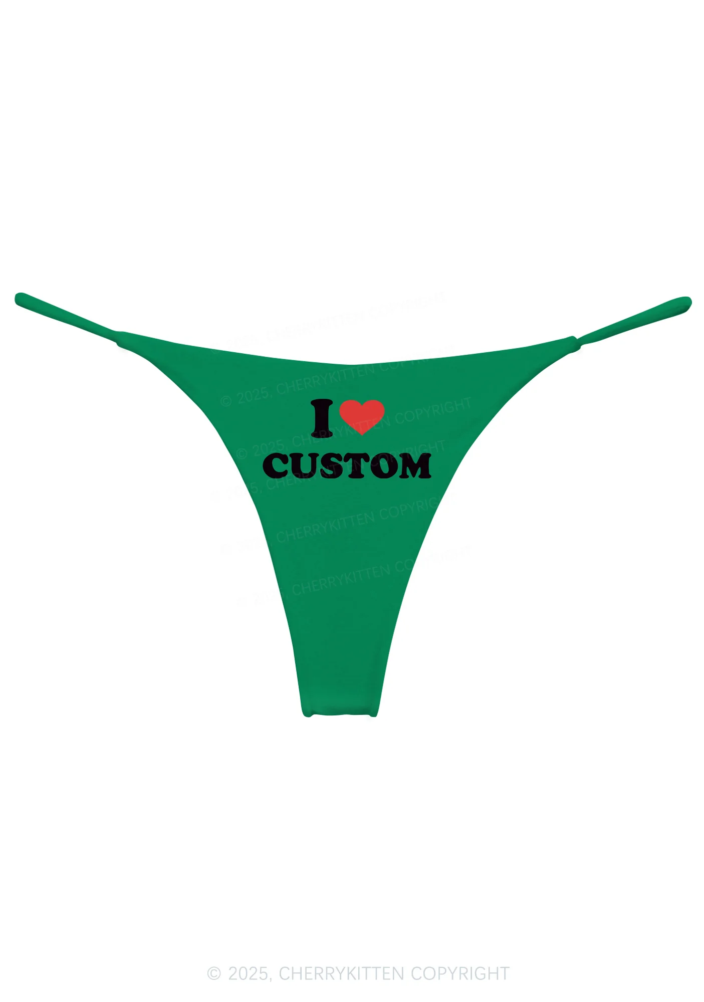 I Love Custom Personalized Y2K Bikini String Thong Cherrykitten - Image 9