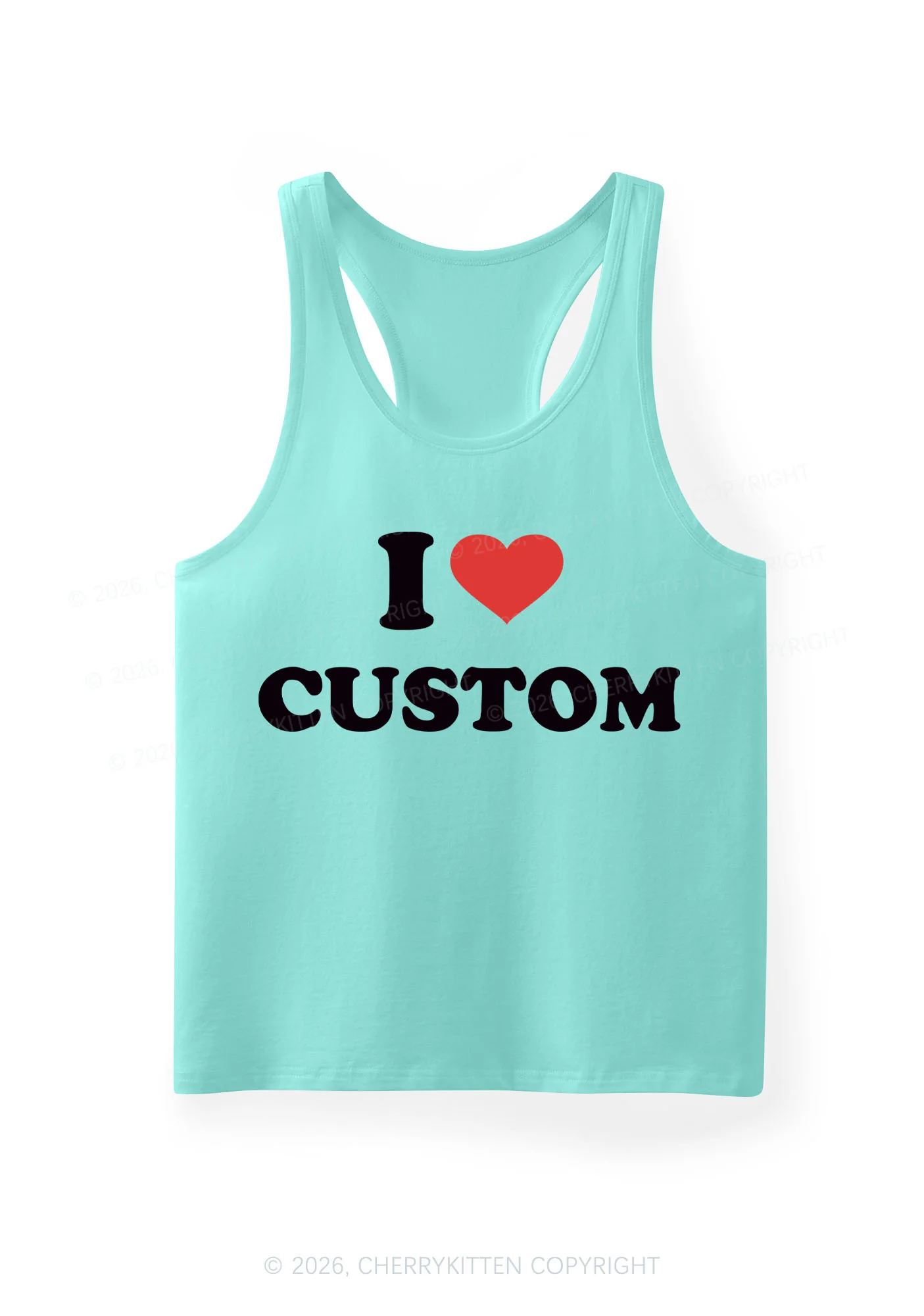I Love Custom Personalized Y2K Men Racerback Tank Top Cherrykitten - Image 10