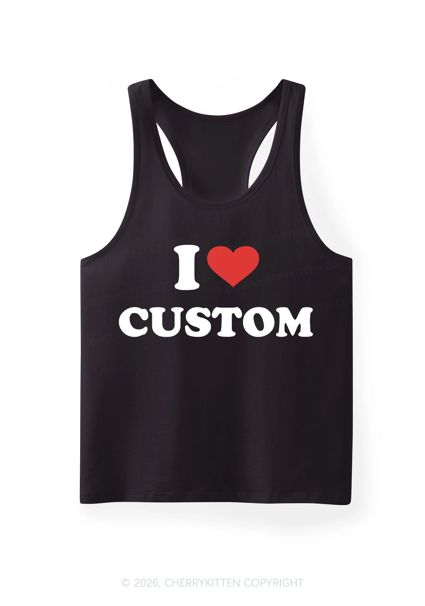 I Love Custom Personalized Y2K Men Racerback Tank Top Cherrykitten - Image 3