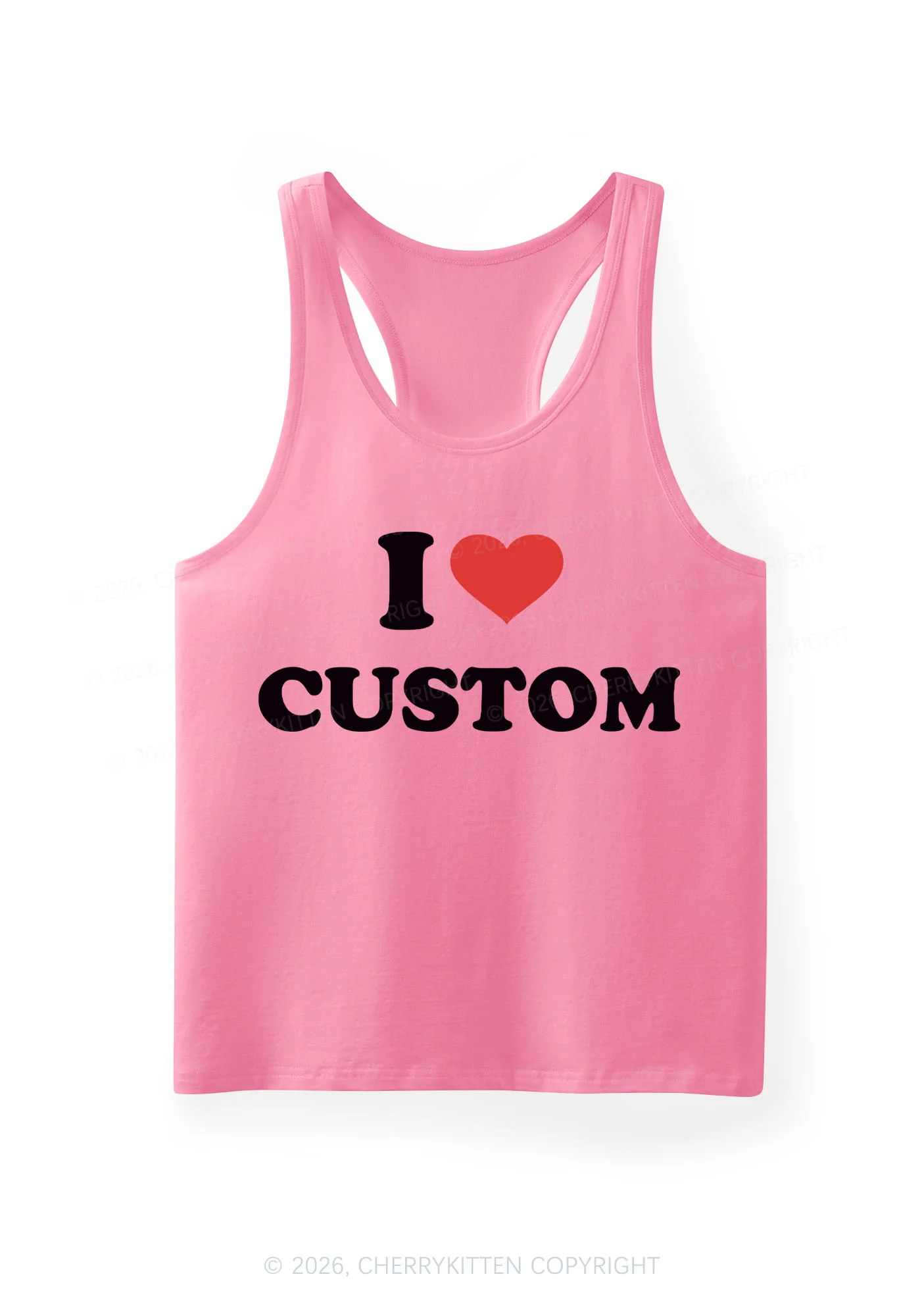 I Love Custom Personalized Y2K Men Racerback Tank Top Cherrykitten - Image 4