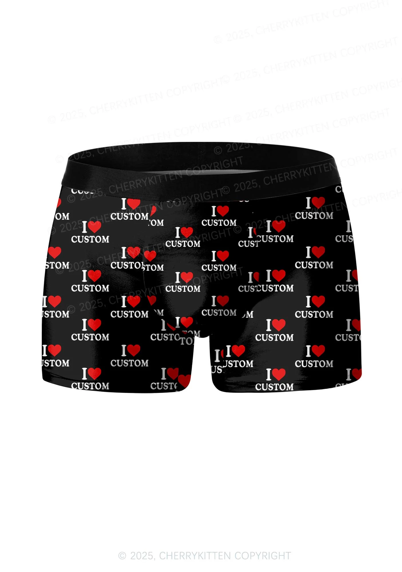 I Love Custom Valentine's Day Y2K Print Couples Boxer Briefs Set Cherrykitten - Image 2