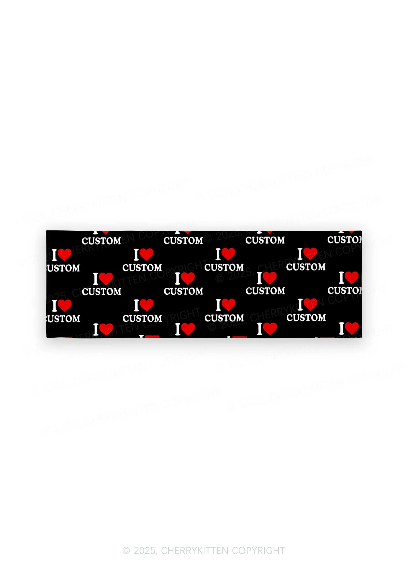 I Love Custom Valentine's Day Y2K Print Headband Cherrykitten - Image 2