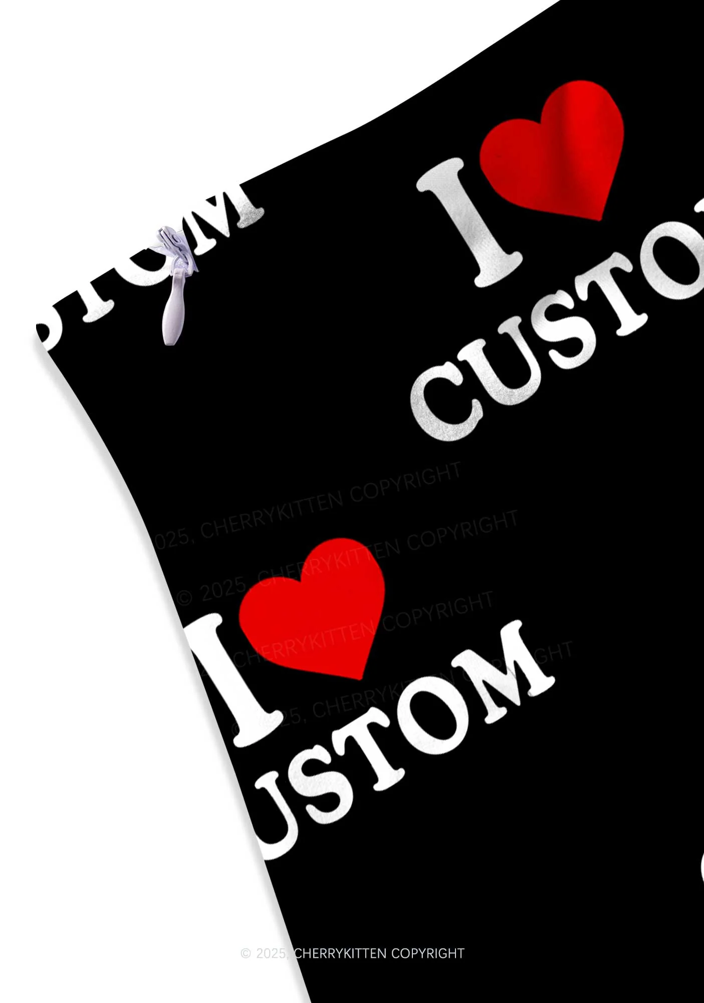 I Love Custom Valentine's Day Y2K Print Mini Skirt Cherrykitten - Image 3