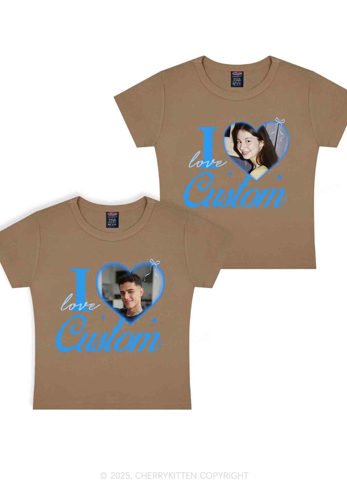 I Love Custom Y2K Valentine's Day Baby Tee Cherrykitten - Image 11